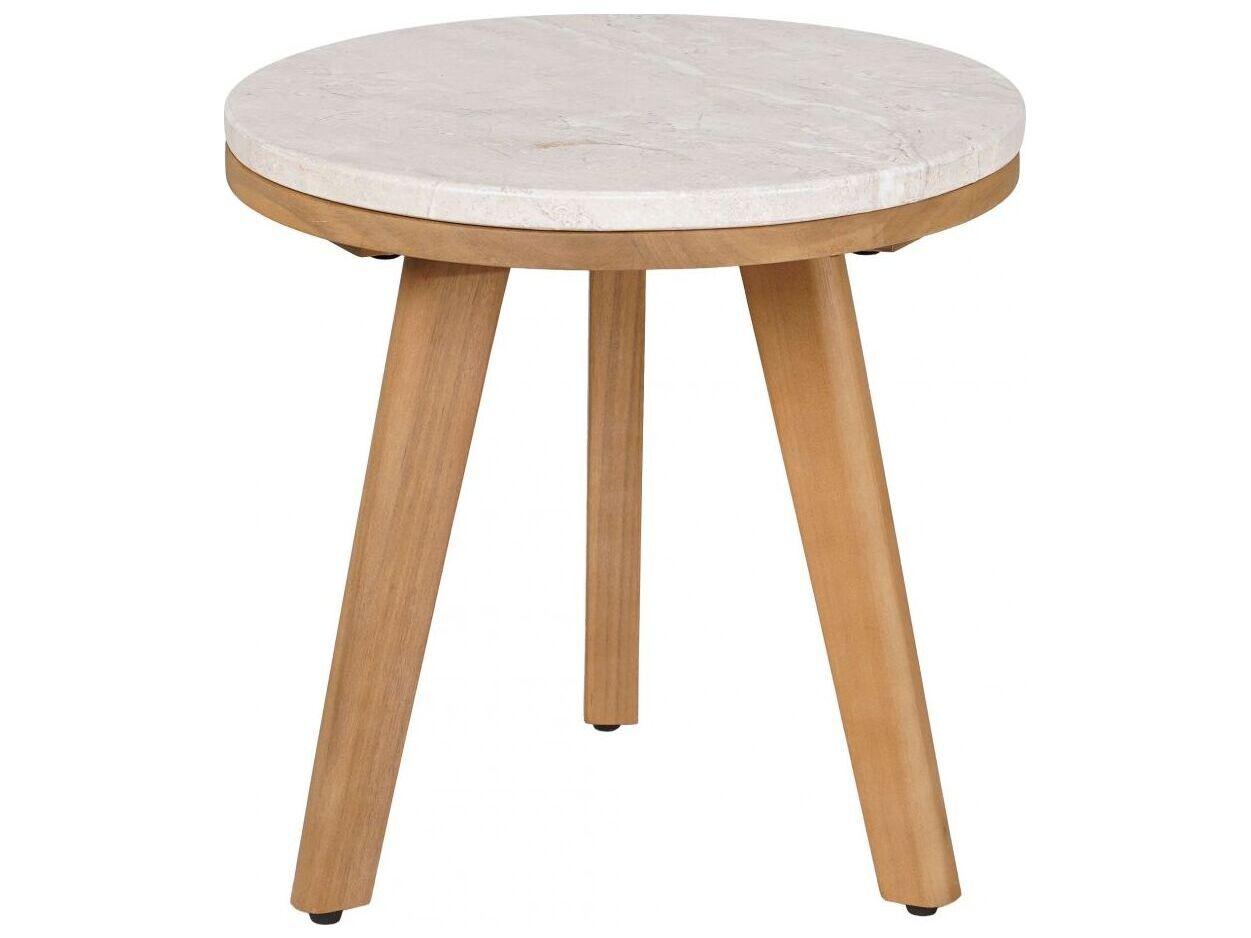 Zuo Outdoor Siro Natural Wood Round End Table
