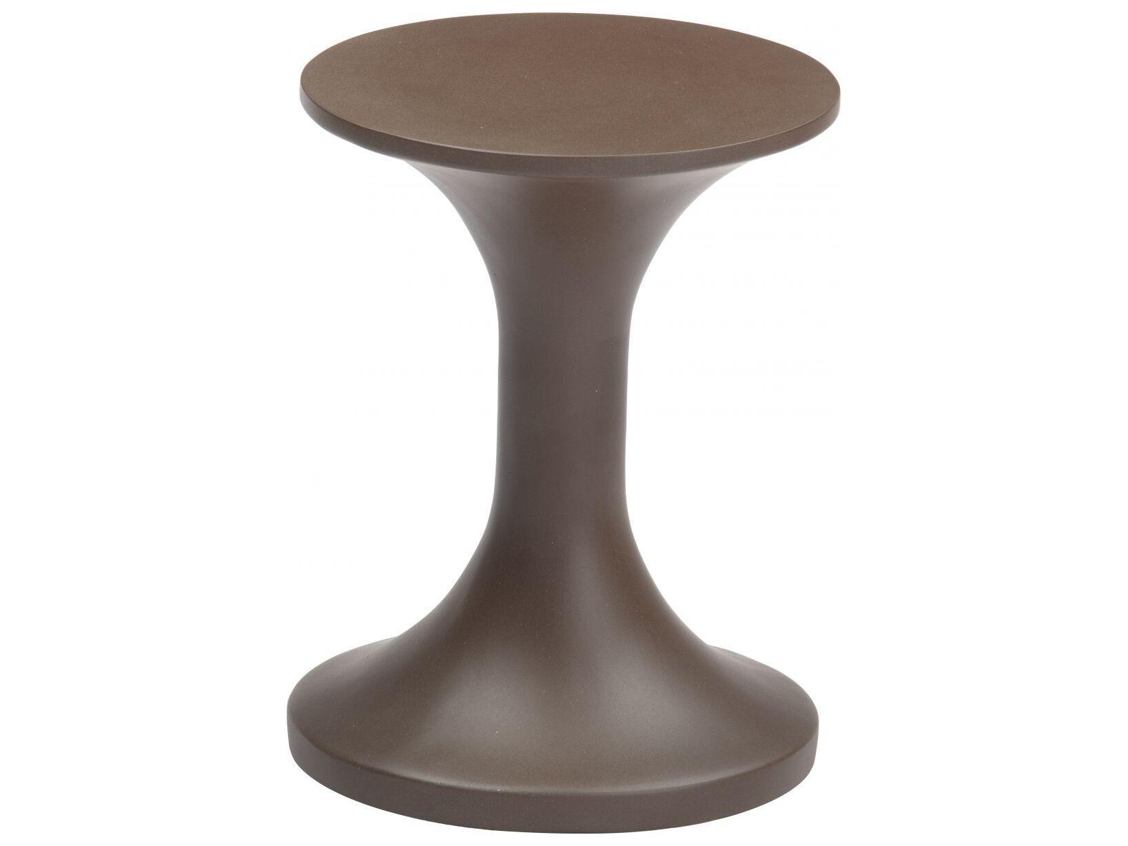 Zuo Outdoor Arka Brown Concrete Round Coffee Table