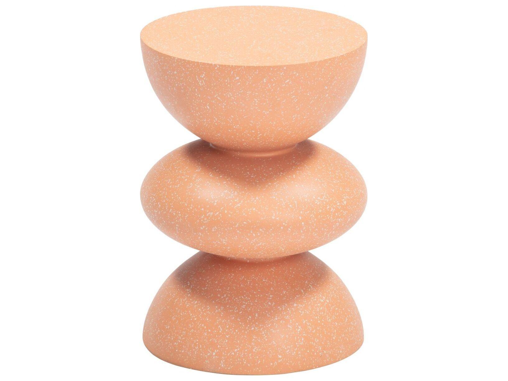 Zuo Outdoor Tressa Terracotta Concrete Round End Table