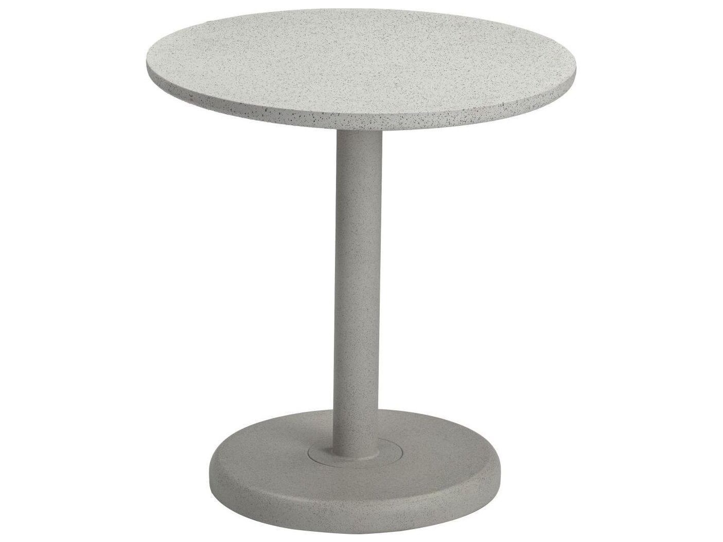 Zuo Outdoor Liora White Concrete Round Bistro Table