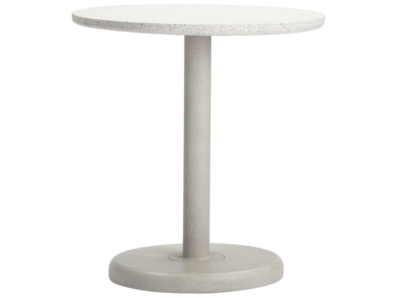 Zuo Outdoor Liora White Concrete Round Bistro Table