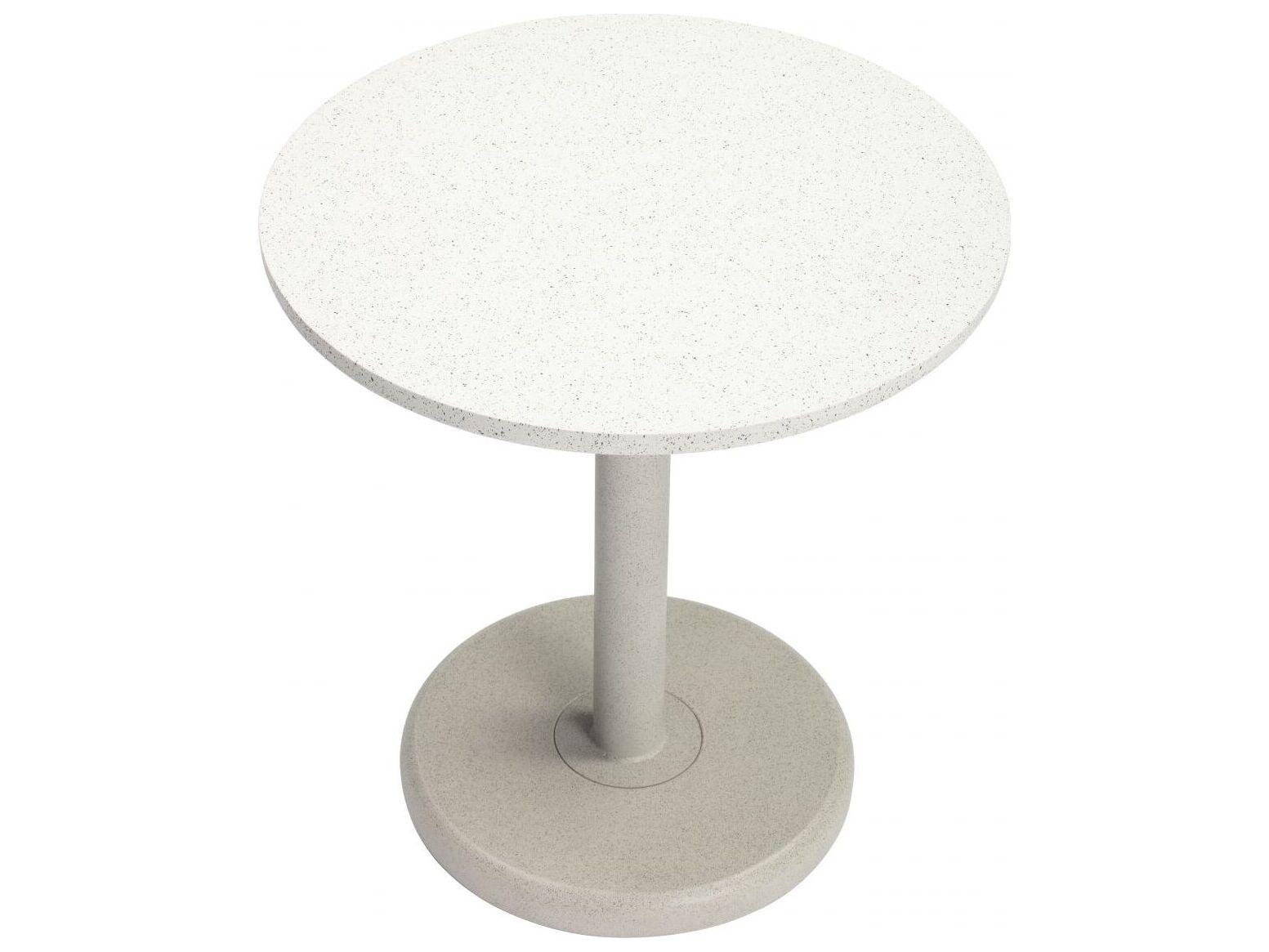 Zuo Outdoor Liora White Concrete Round Bistro Table