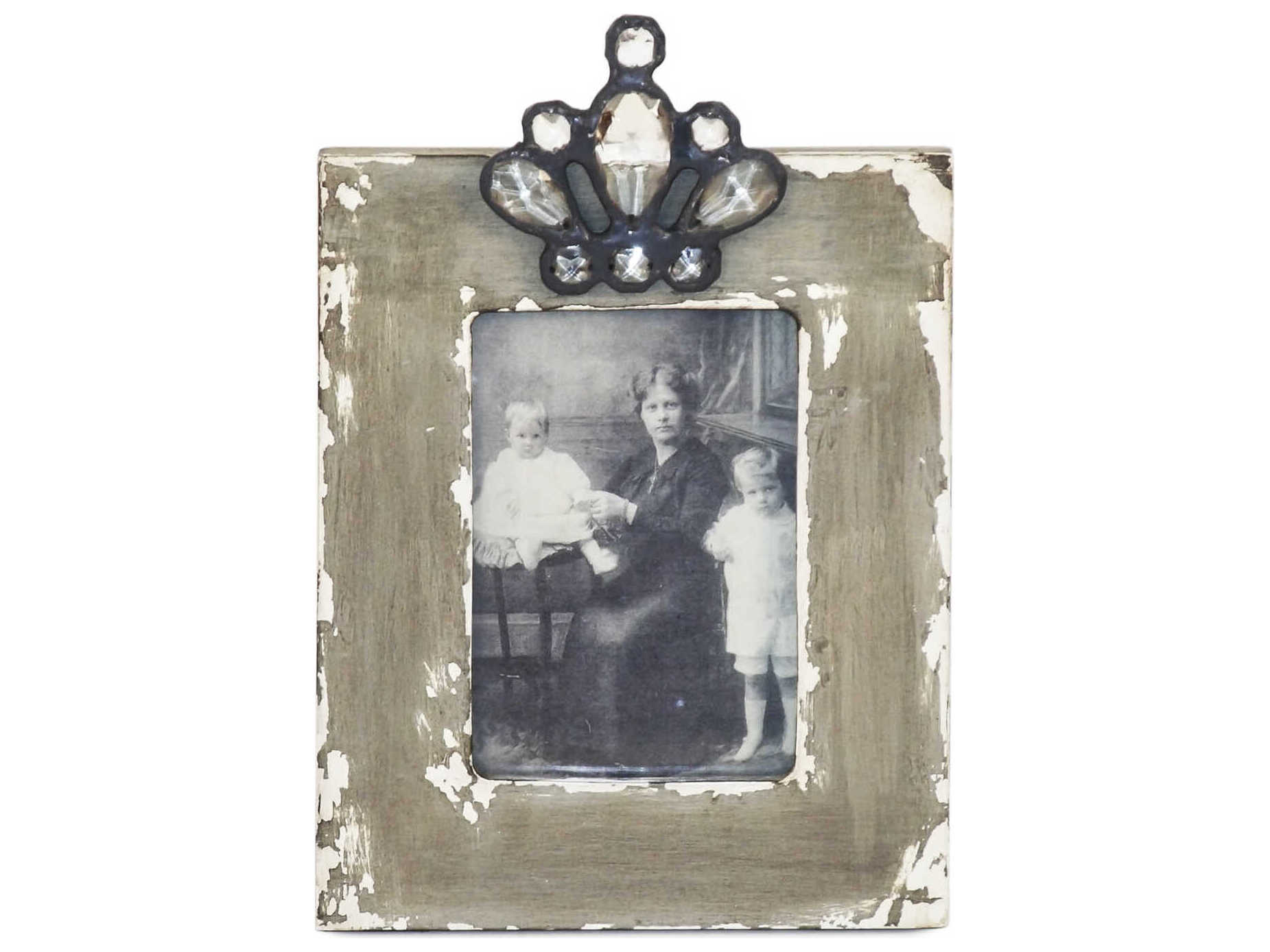 Zentique Wood Distressed Grey Picture Frame