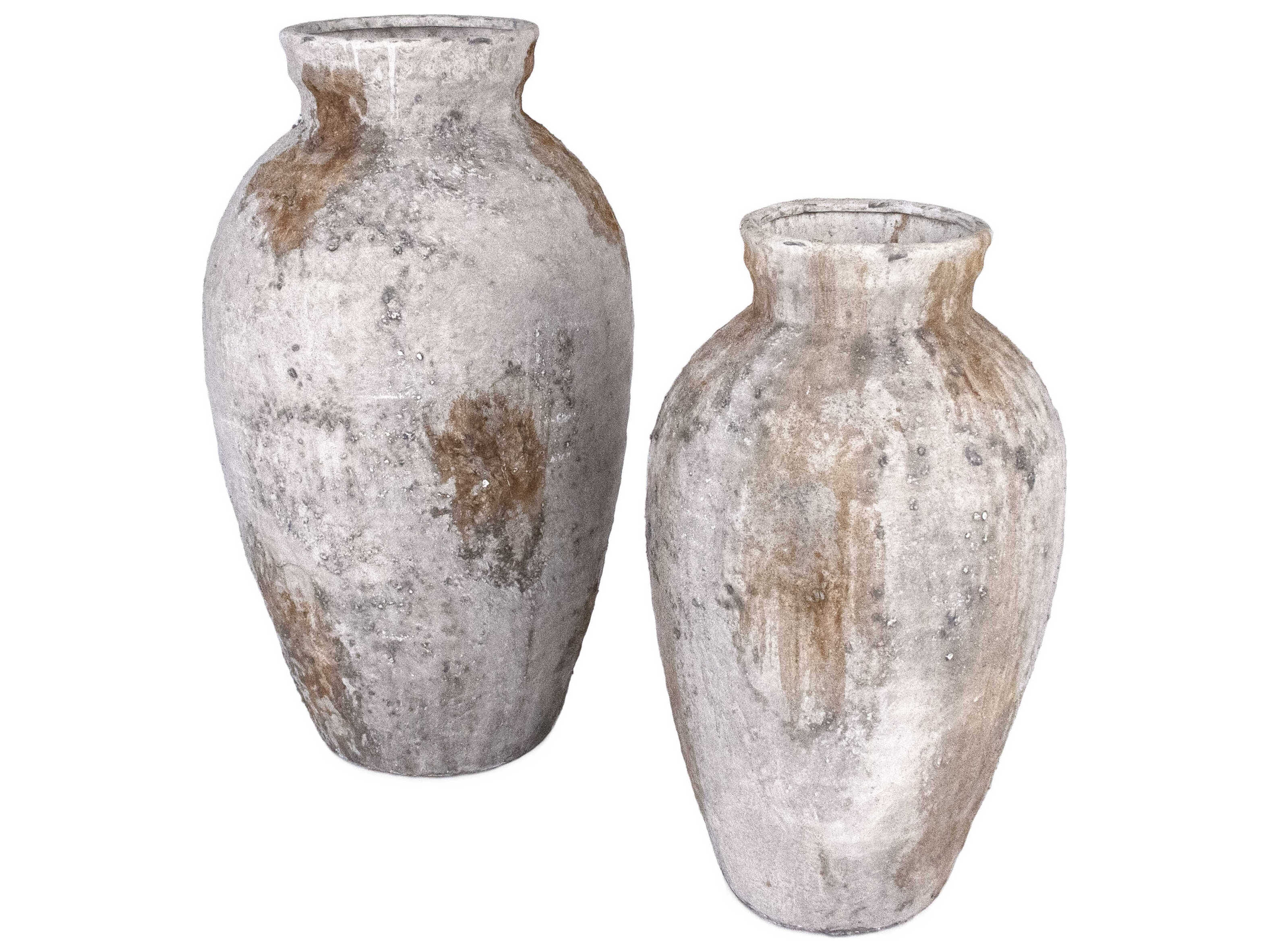 Zentique Distressed Light Grey Vase