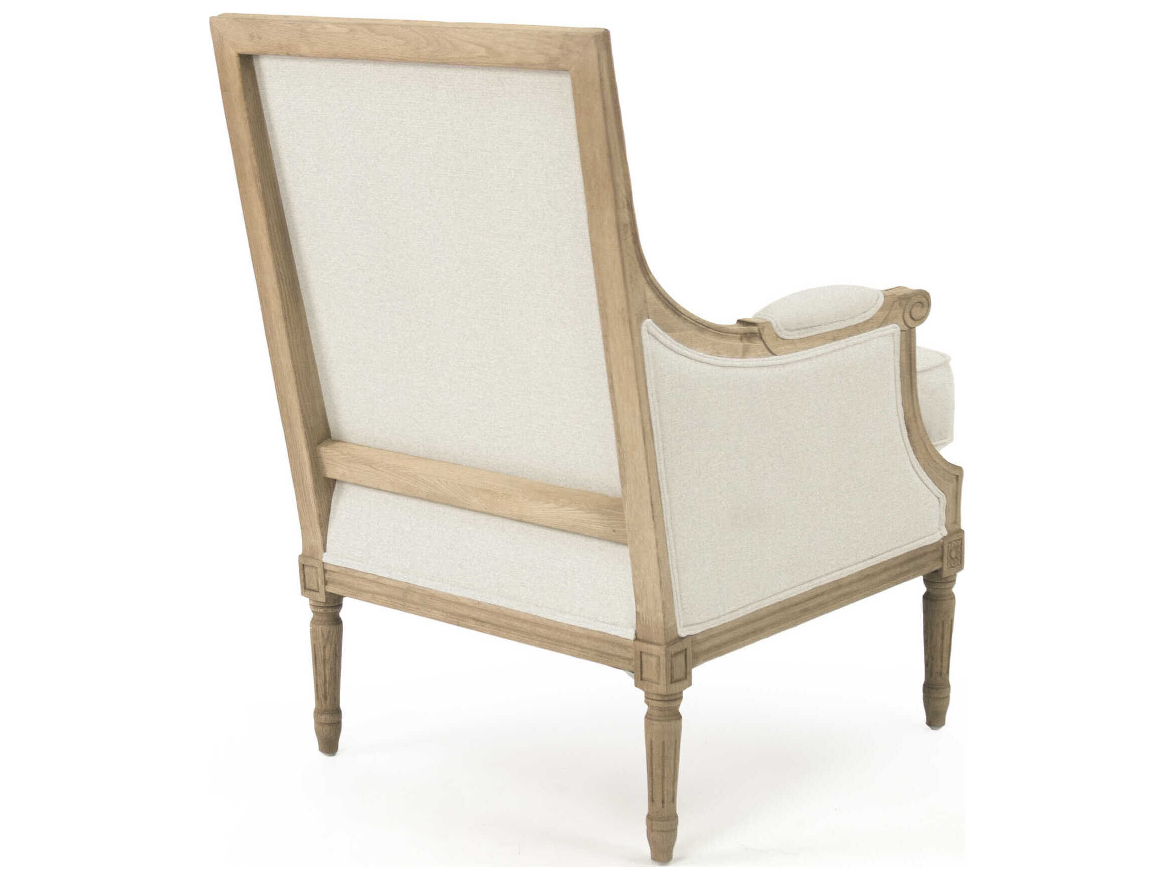 Zentique Louis White Club Chair