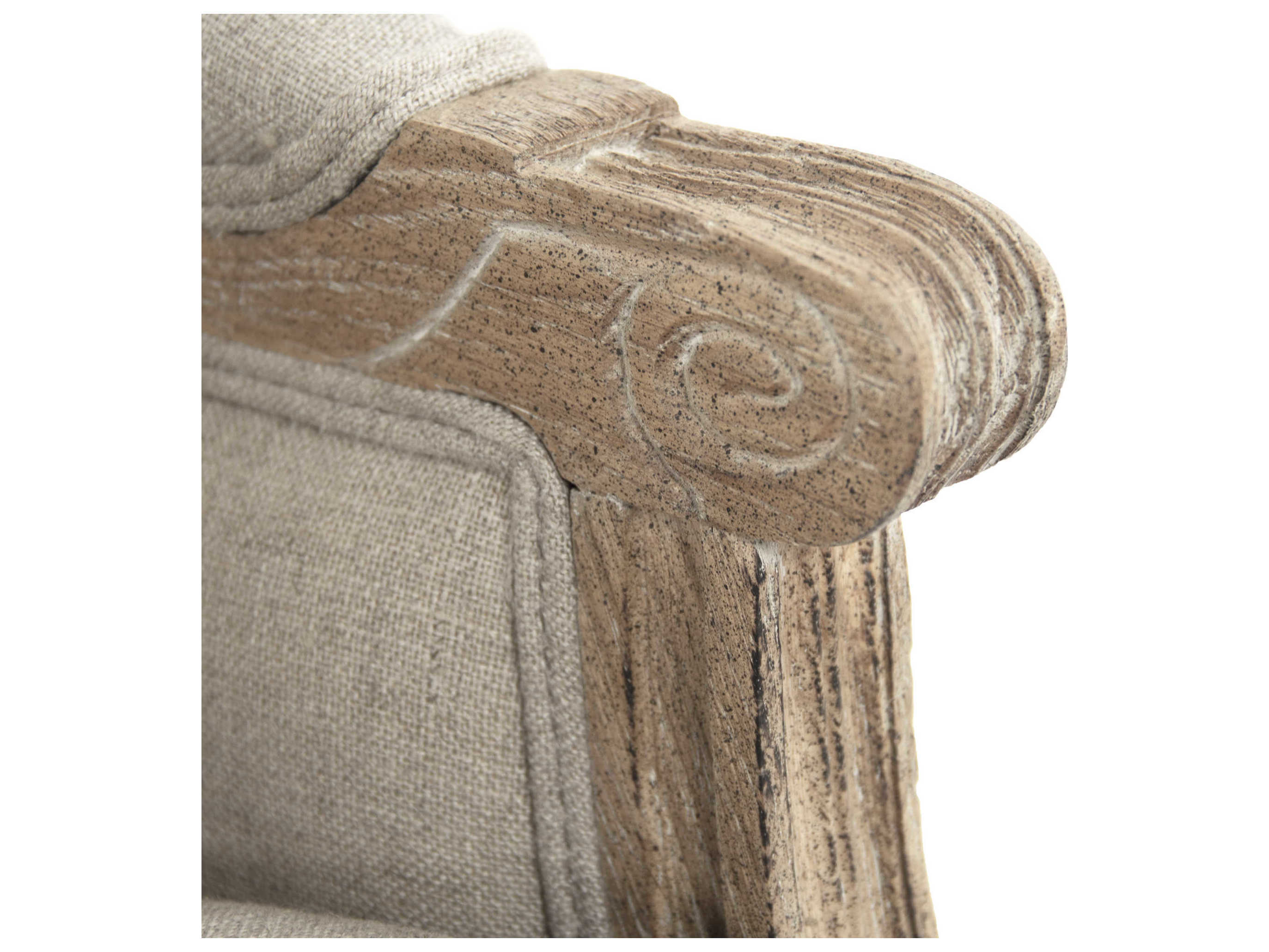 Zentique Louis Brown Fabric Accent Chair