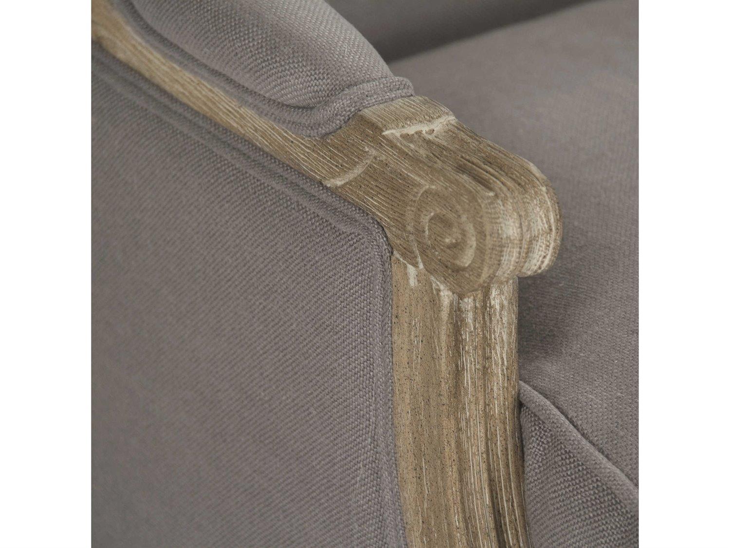 Zentique Louis Gray Fabric Accent Chair