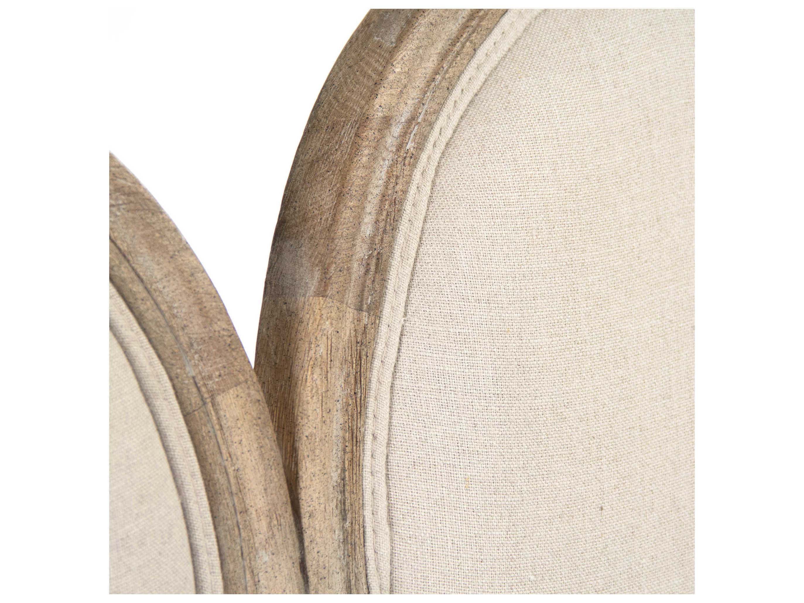 Zentique Medallion Natural Linen Beige Upholstered Loveseat