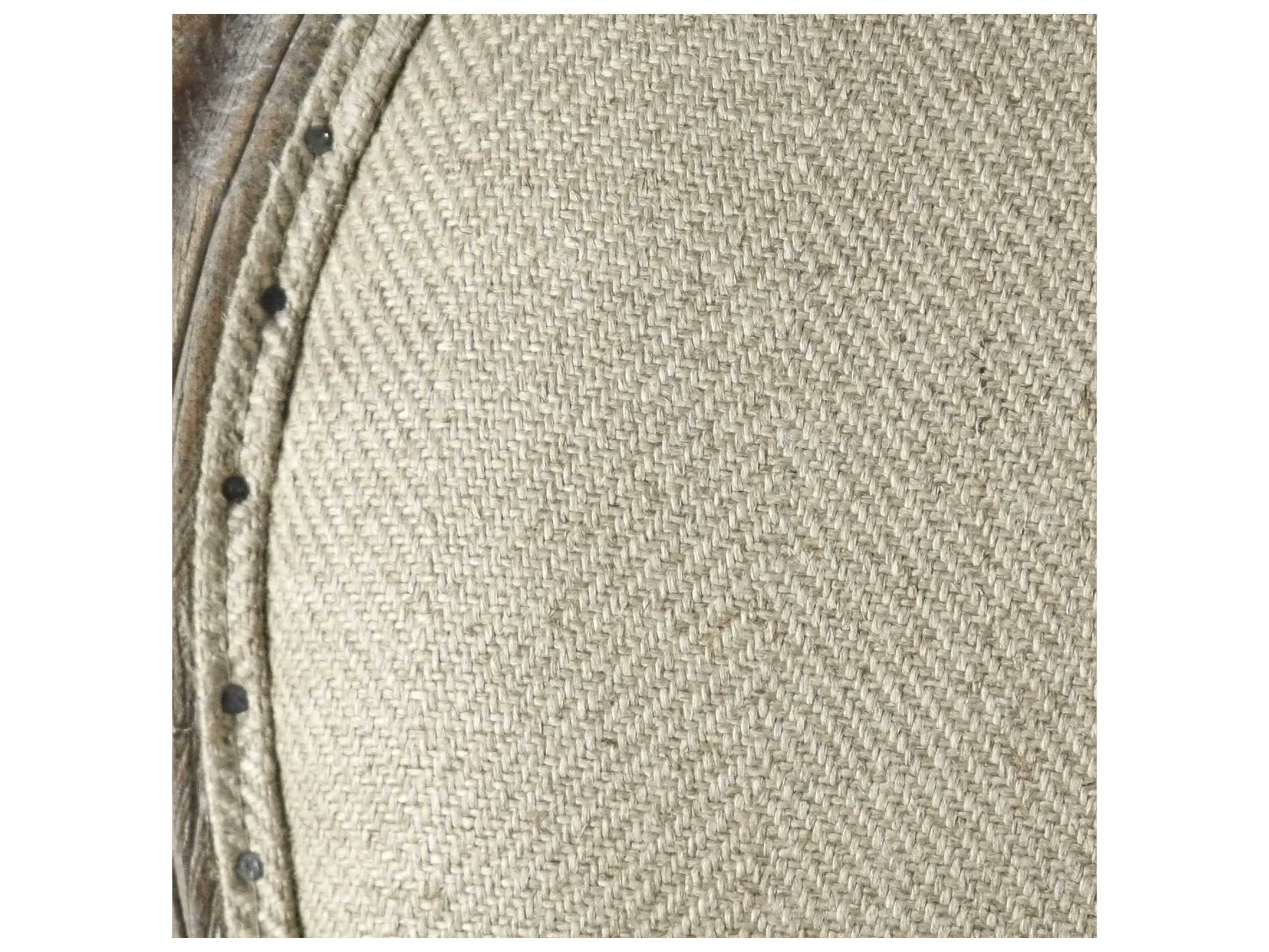 Zentique Medallion Hemp Linen Gray Upholstered Loveseat