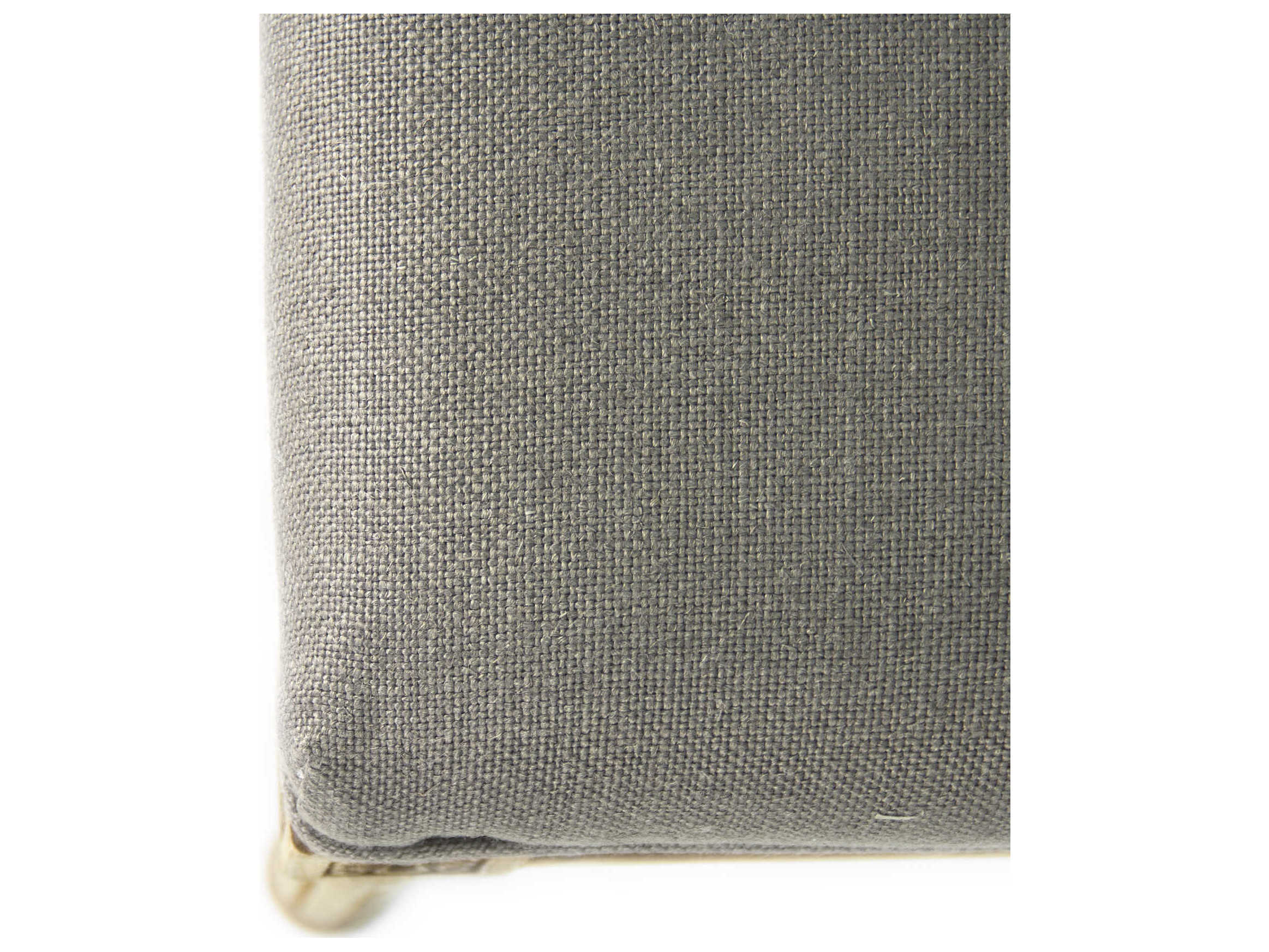 Zentique Lille Grey Linen Upholstered Accent Bench