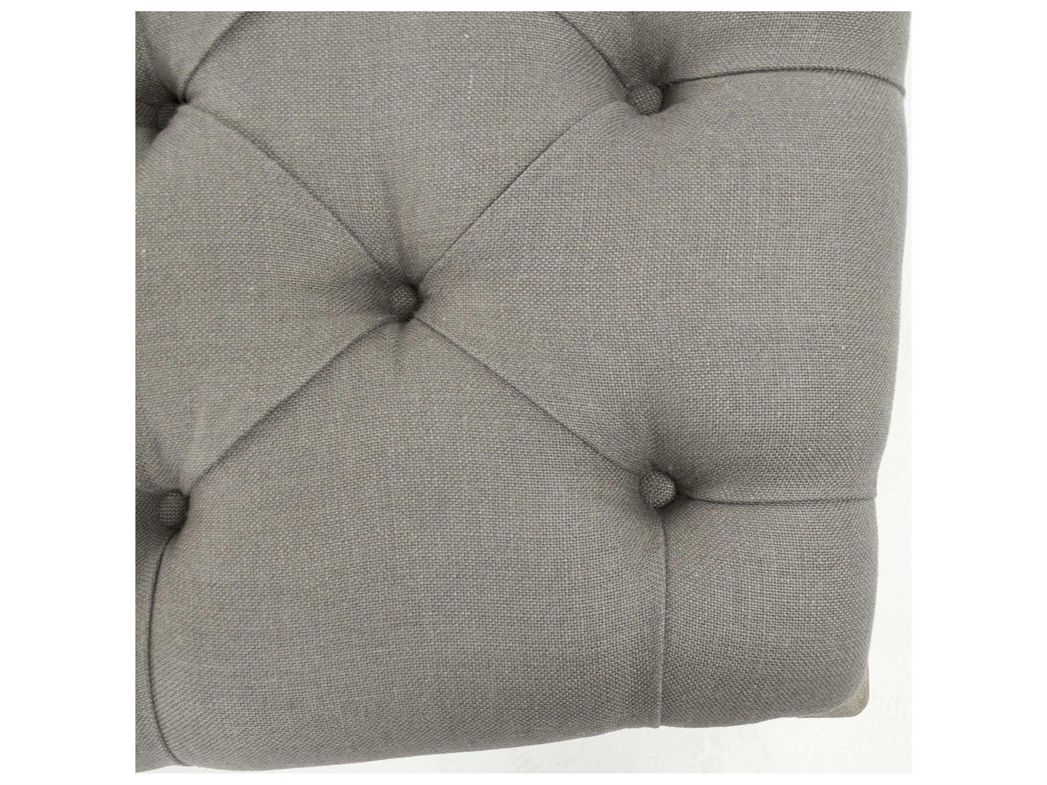 Zentique Maison Gray Upholstered Ottoman