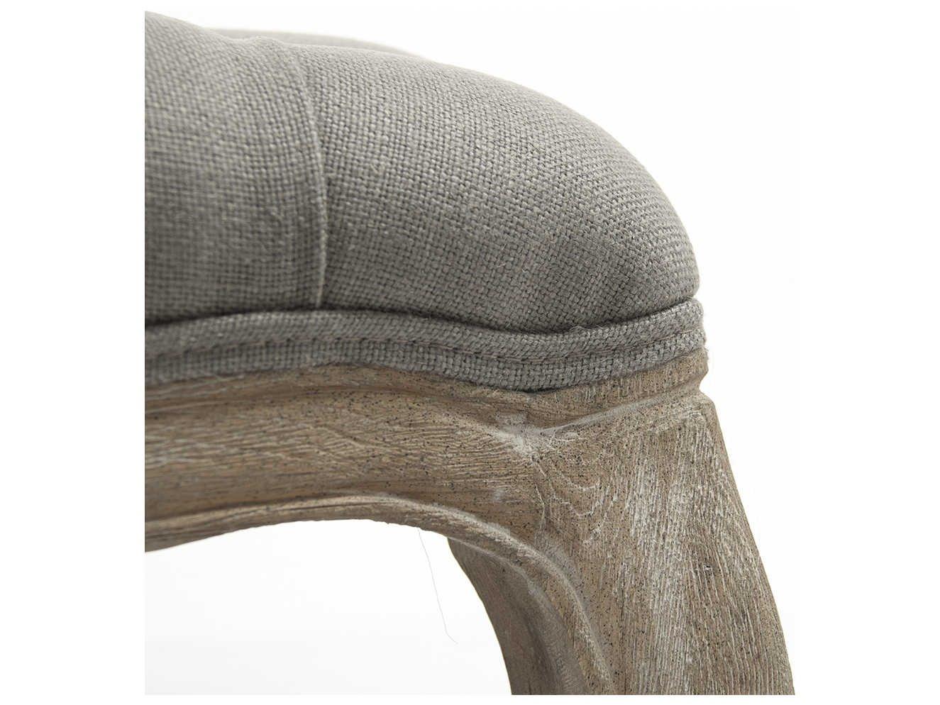 Zentique Maison Gray Upholstered Ottoman