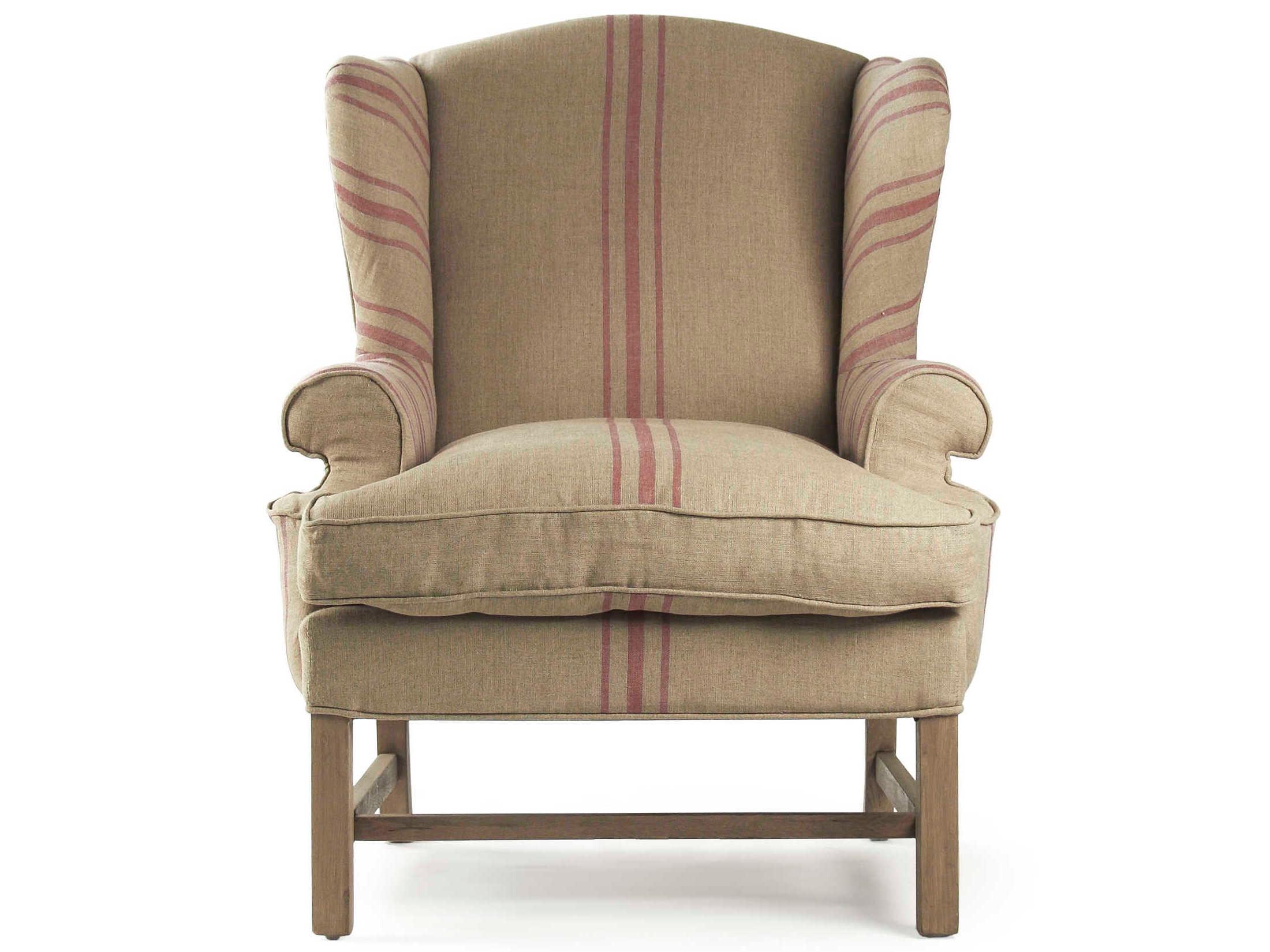 Zentique Brown Fabric Accent Chair