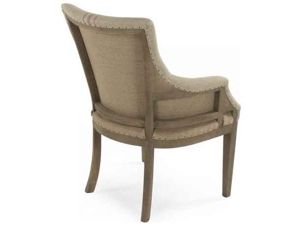 Zentique Beige Fabric Accent Chair