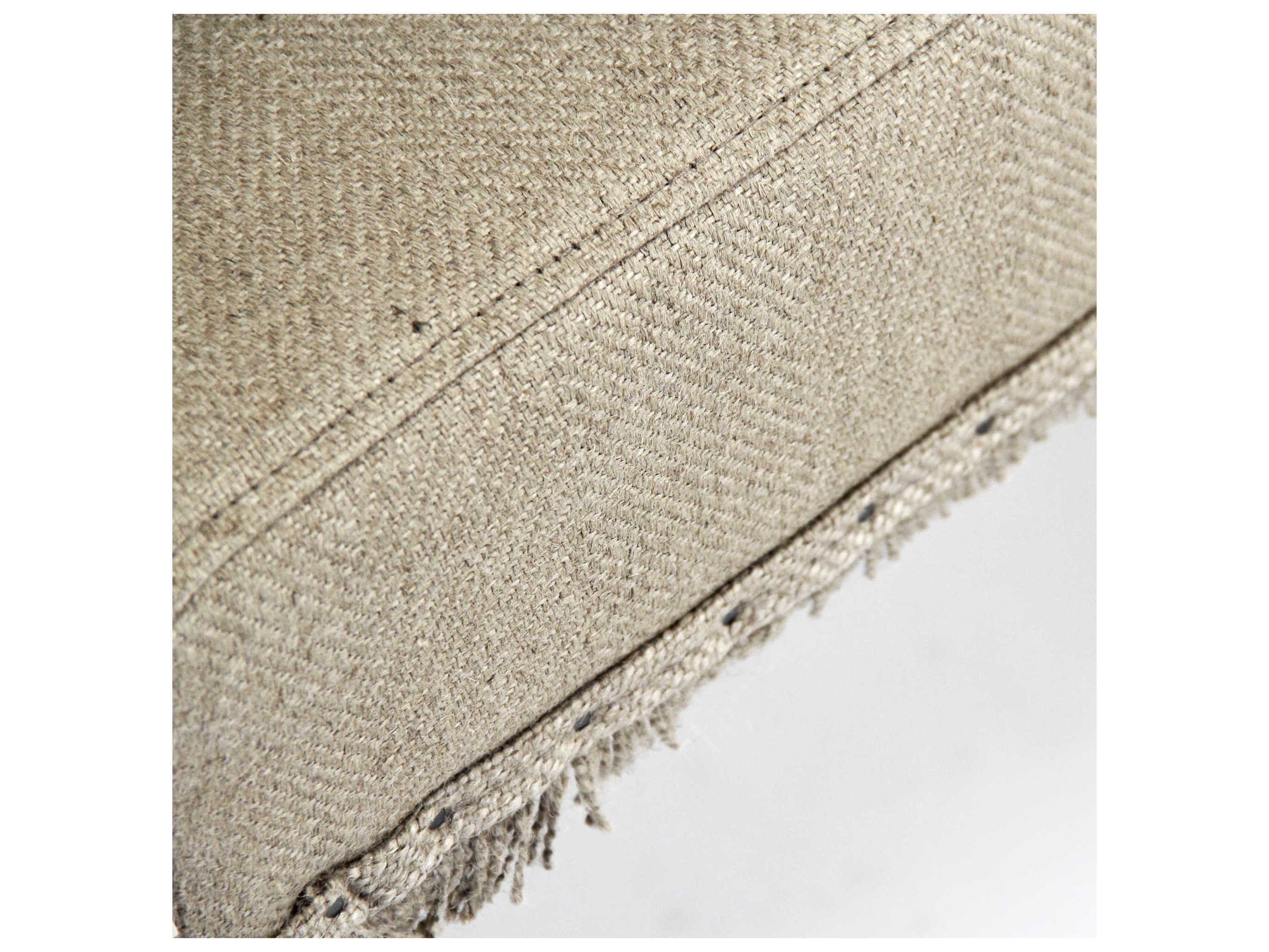 Zentique Hemp Linen Cream Upholstered Accent Bench