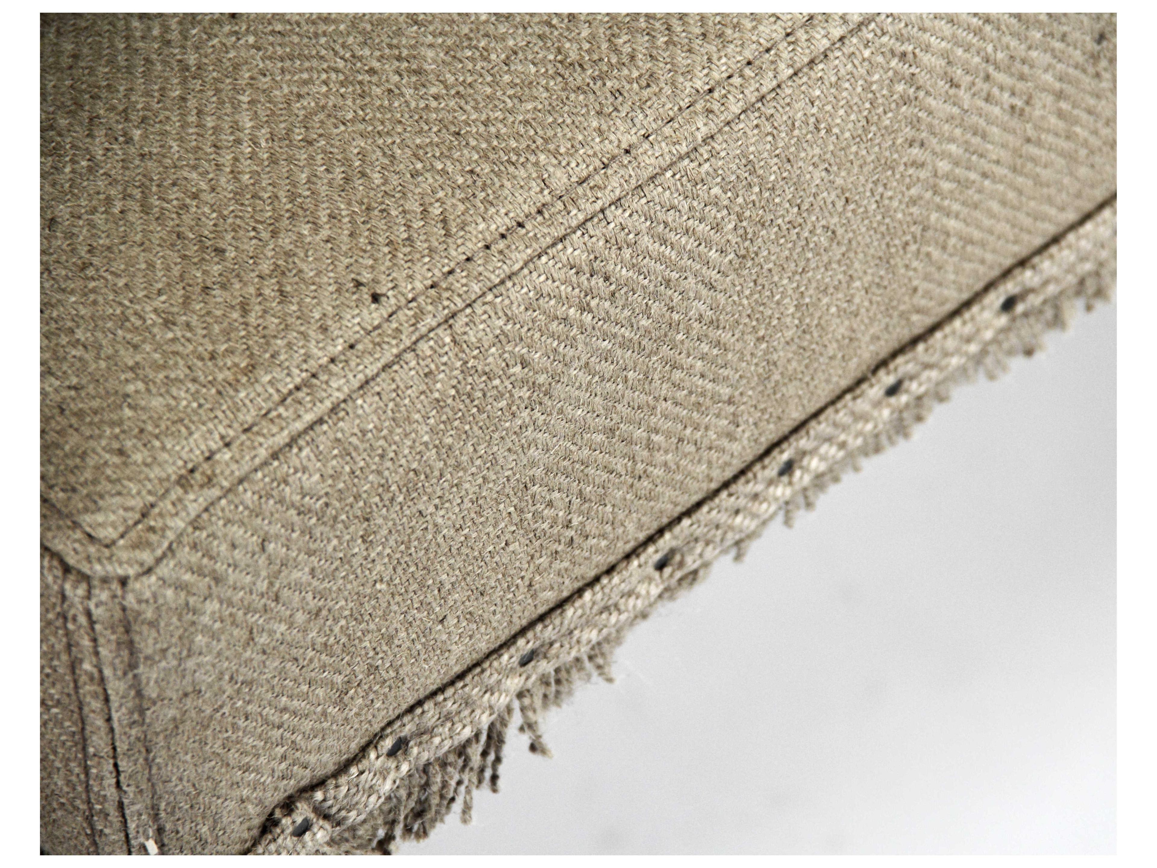 Zentique Hemp Linen Cream Upholstered Accent Bench