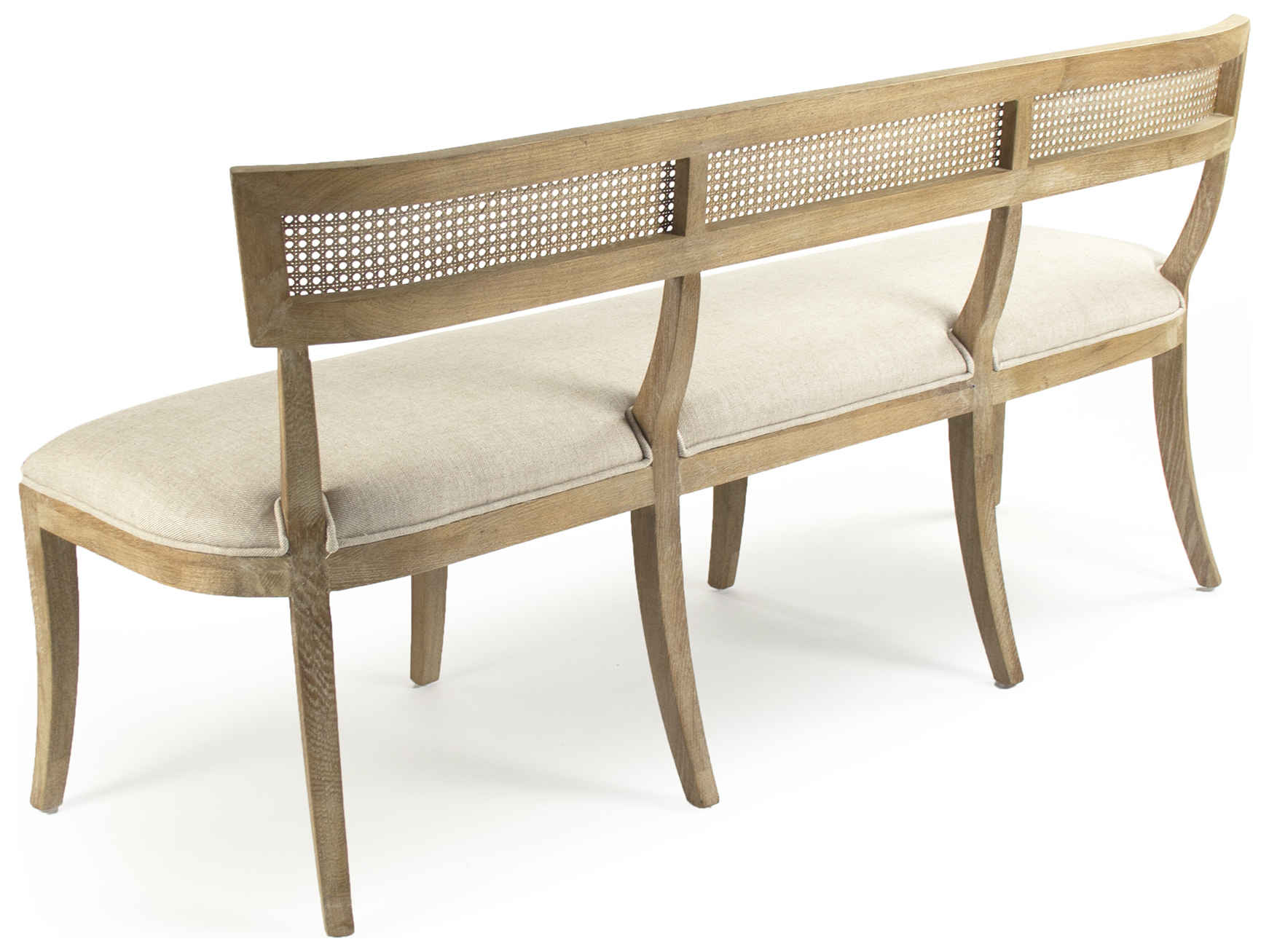 Zentique Carvell Beige Upholstered Accent Bench