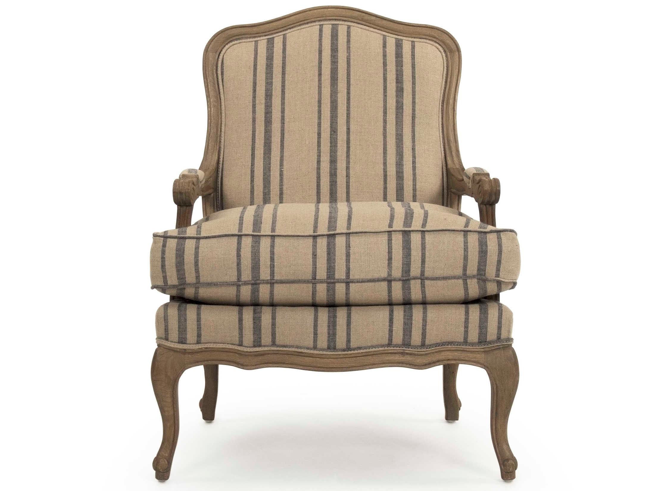 Zentique Bastille Blue Fabric Accent Chair