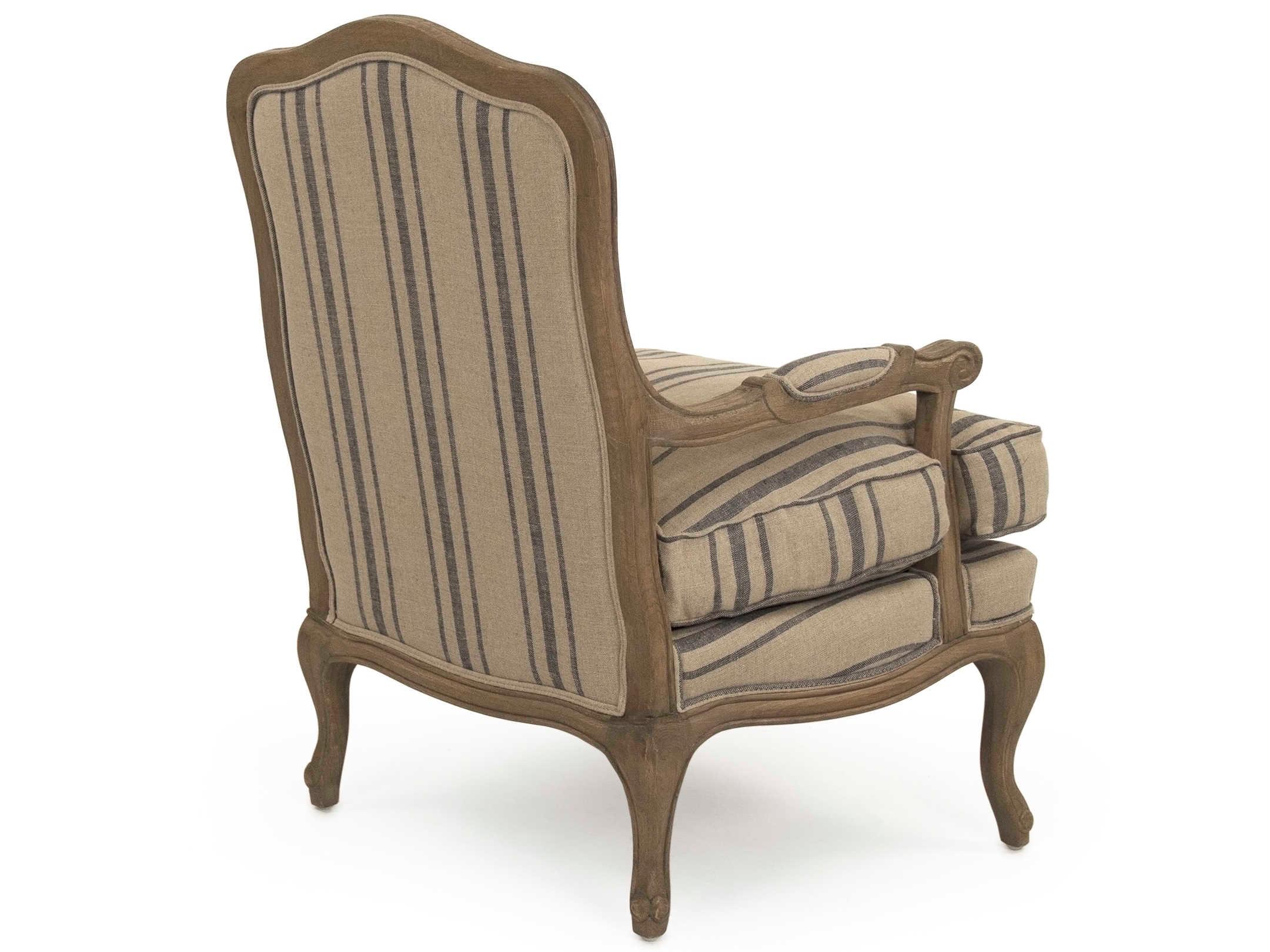 Zentique Bastille Blue Fabric Accent Chair