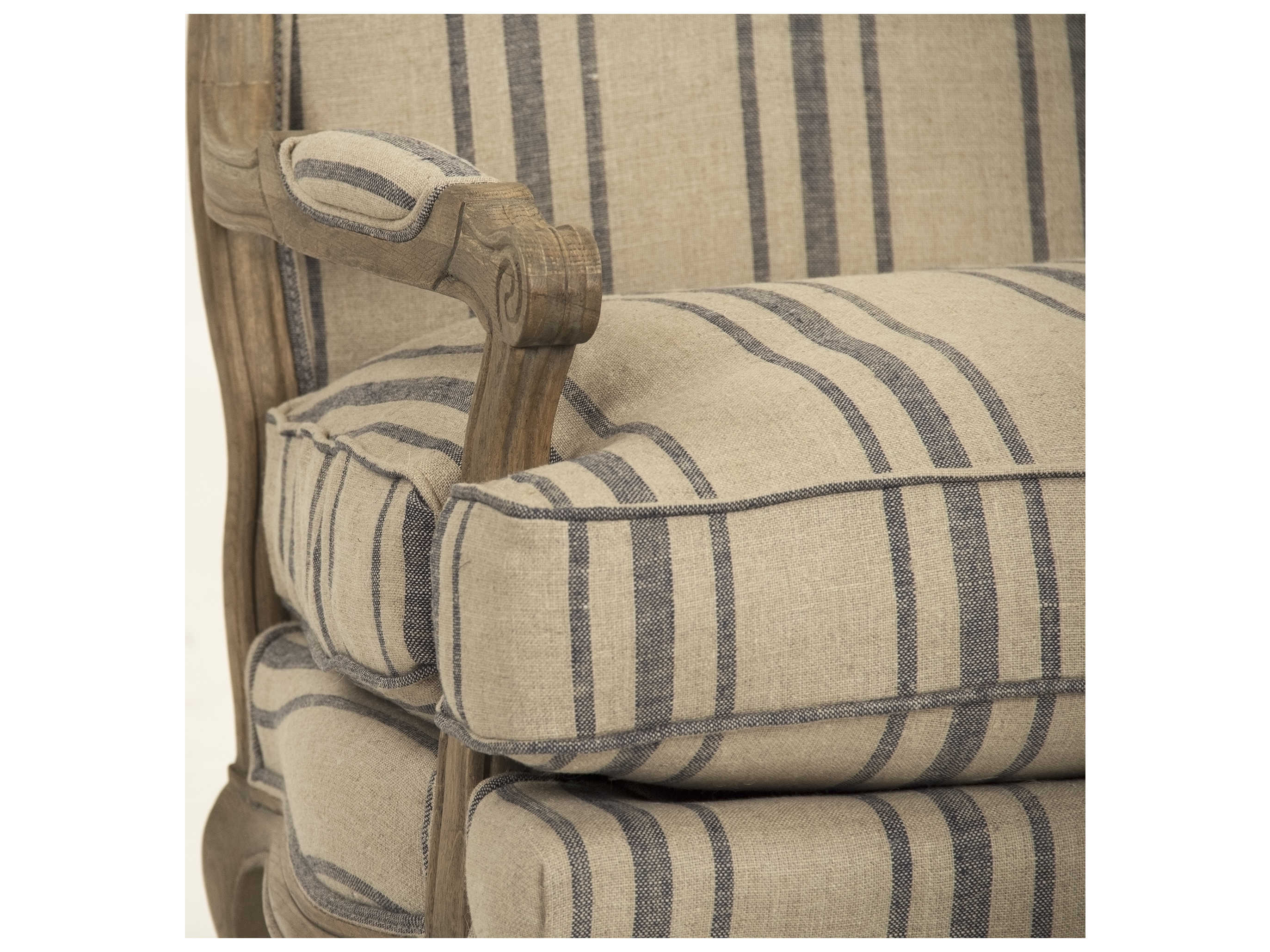 Zentique Bastille Blue Fabric Accent Chair