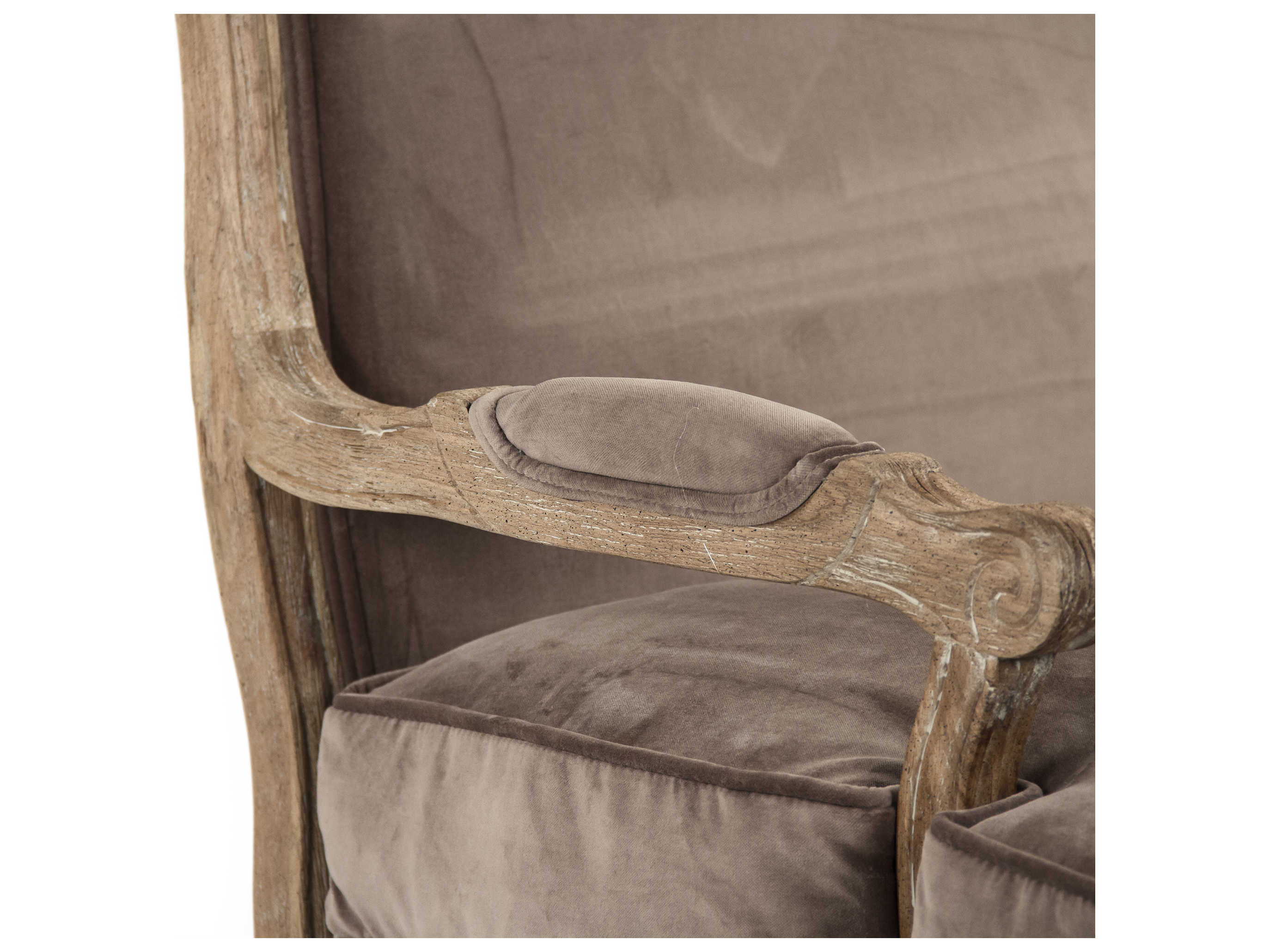 Zentique Bastille Brown Fabric Accent Chair