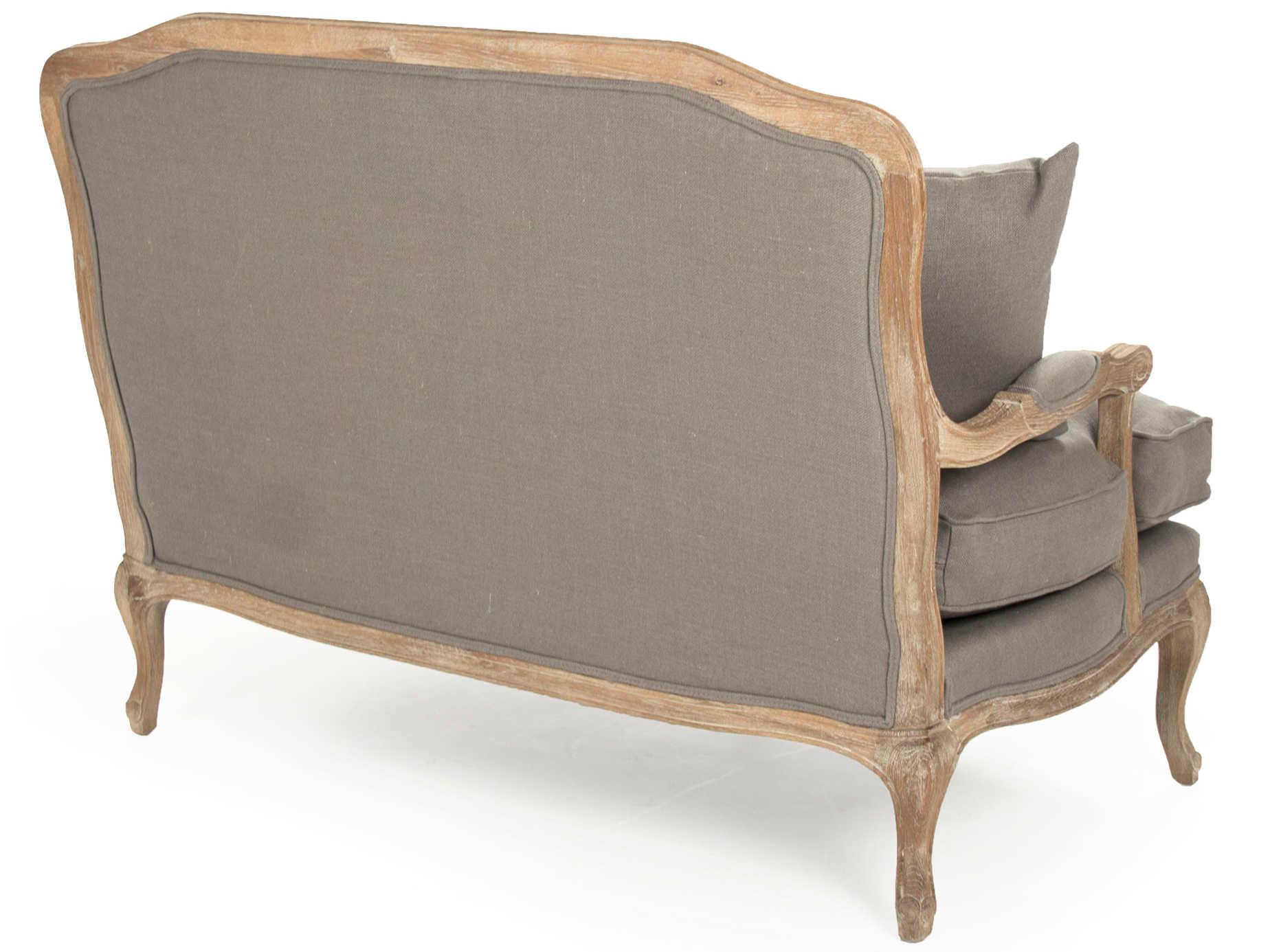 Zentique Bastille Gray Fabric Chair and a Half