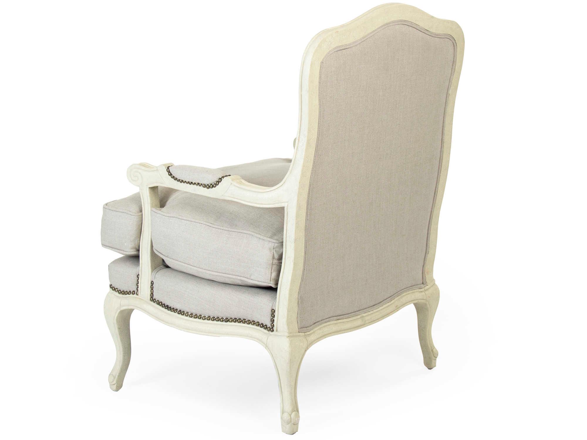 Zentique Bastille Beige Fabric Accent Chair