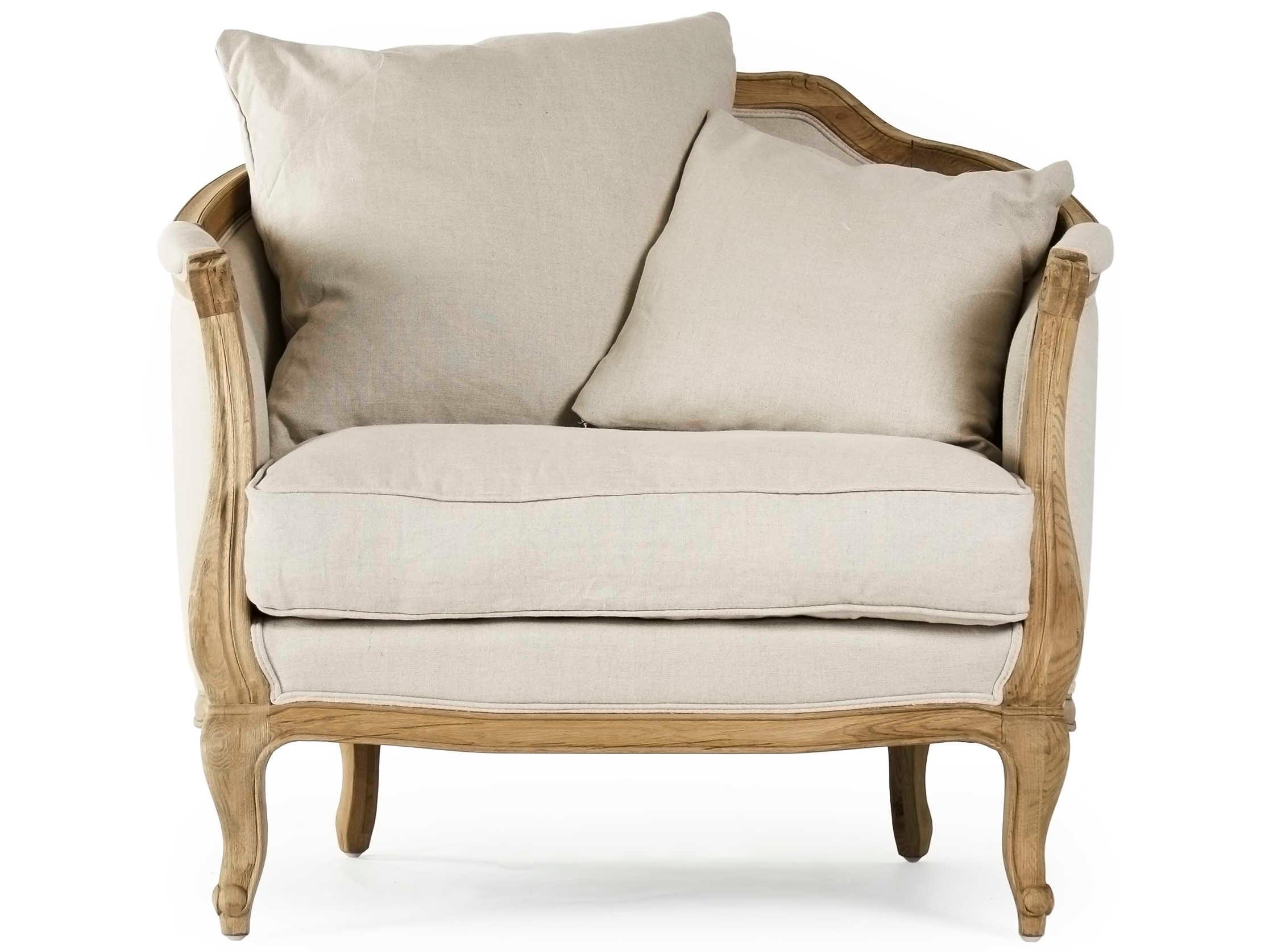 Zentique Maison Cream Fabric Accent Chair