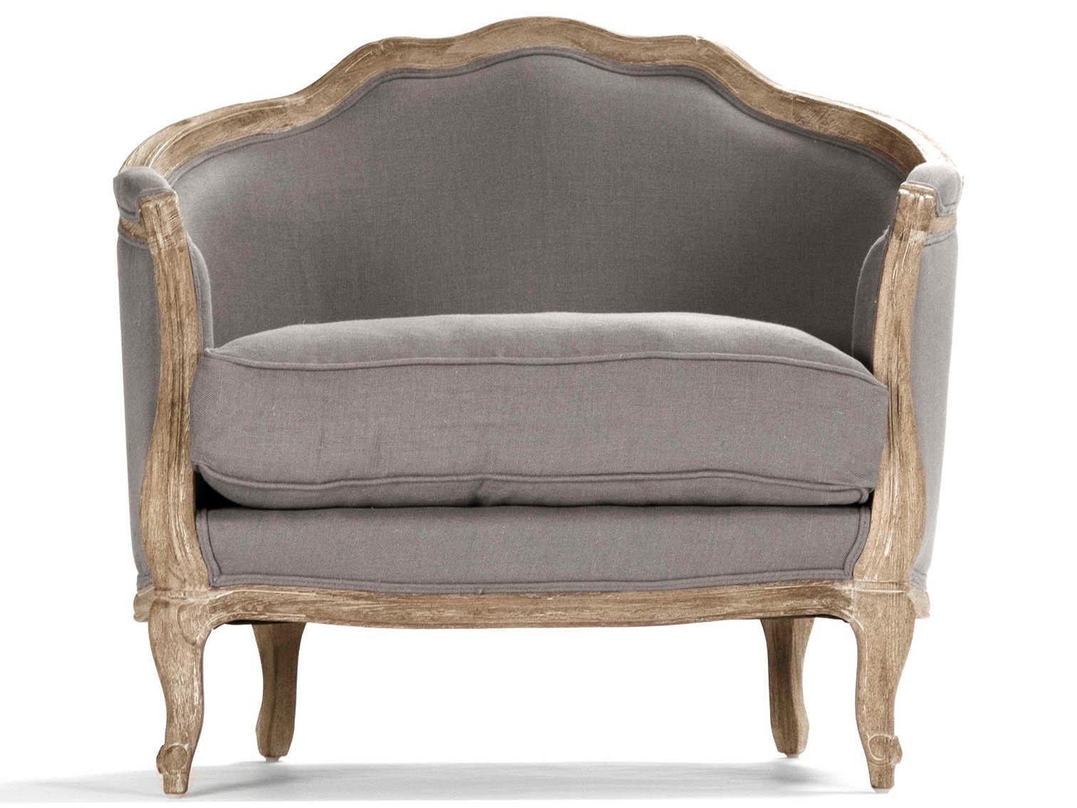 Zentique Maison Gray Fabric Accent Chair