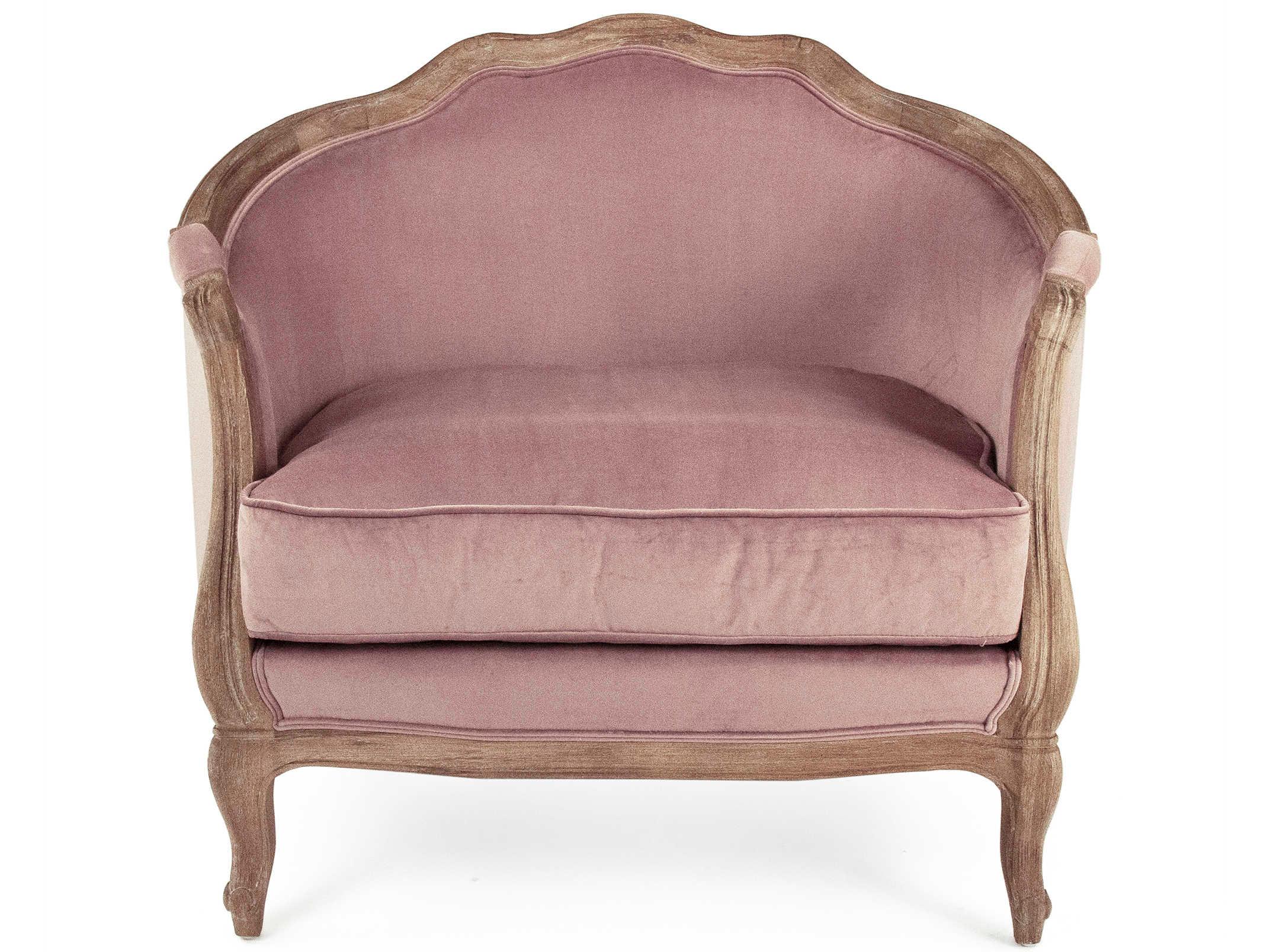 Zentique Maison Pink Fabric Accent Chair