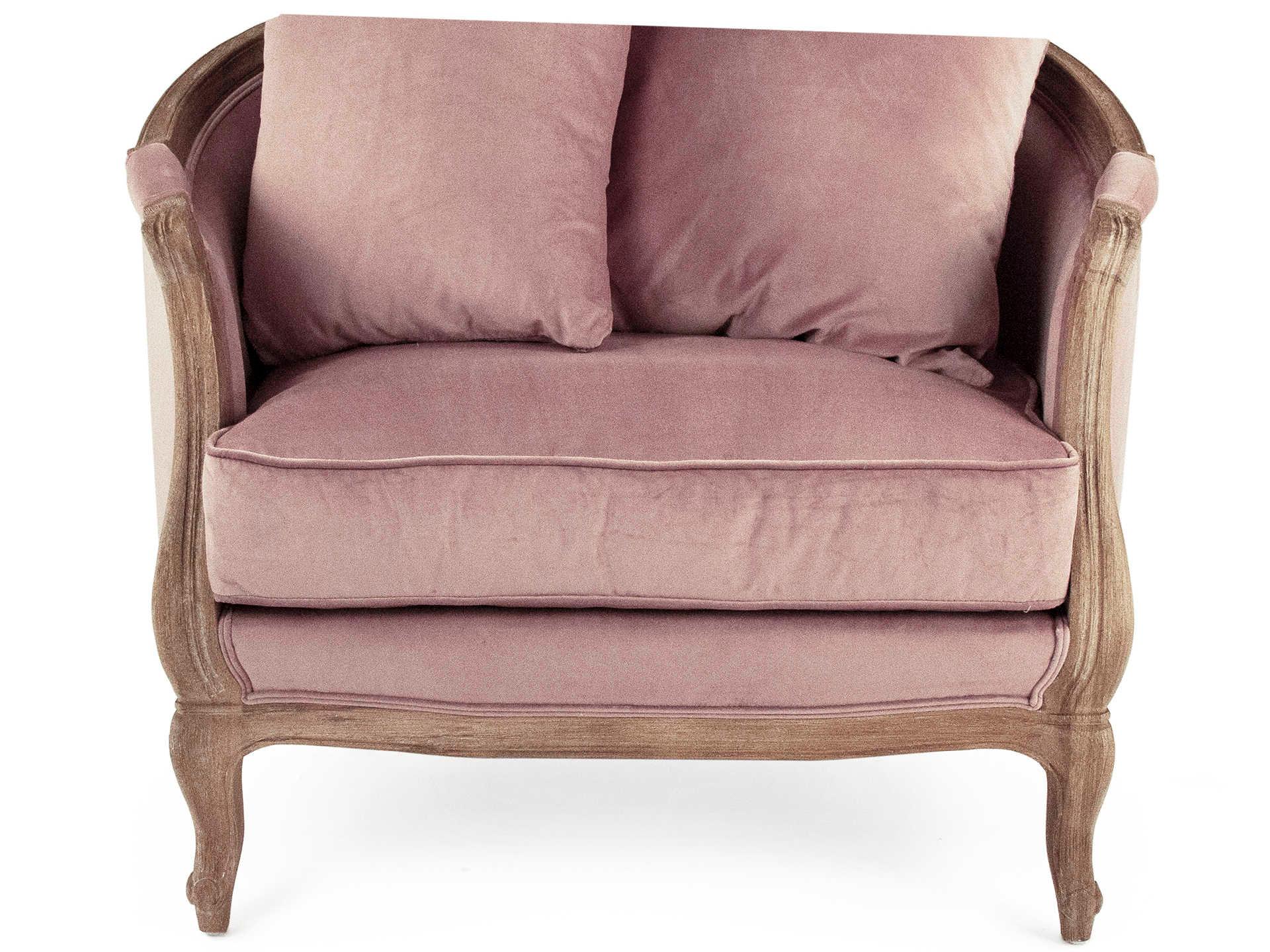 Zentique Maison Pink Fabric Accent Chair