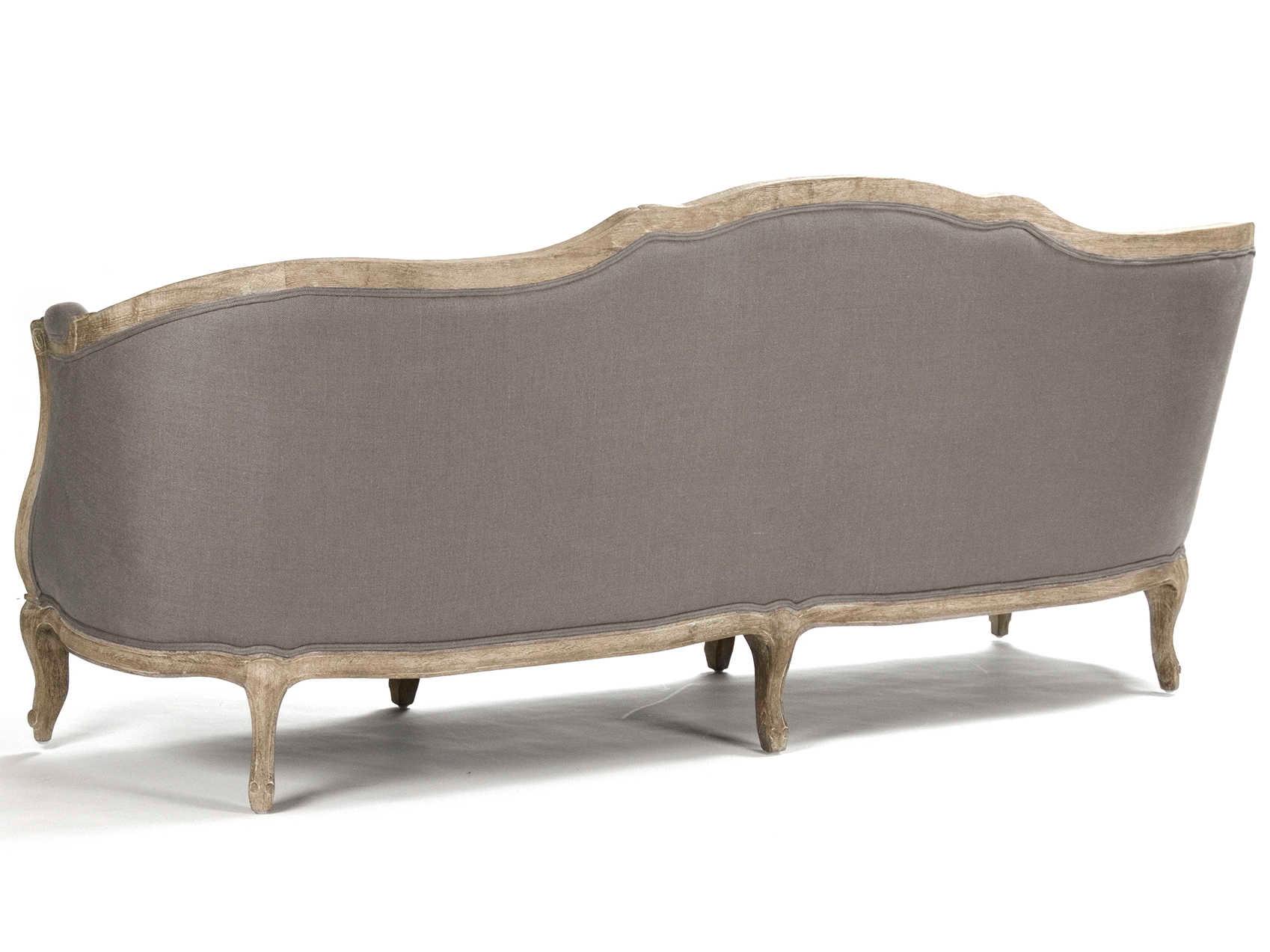 Zentique Maison Grey Linen Upholstered Sofa