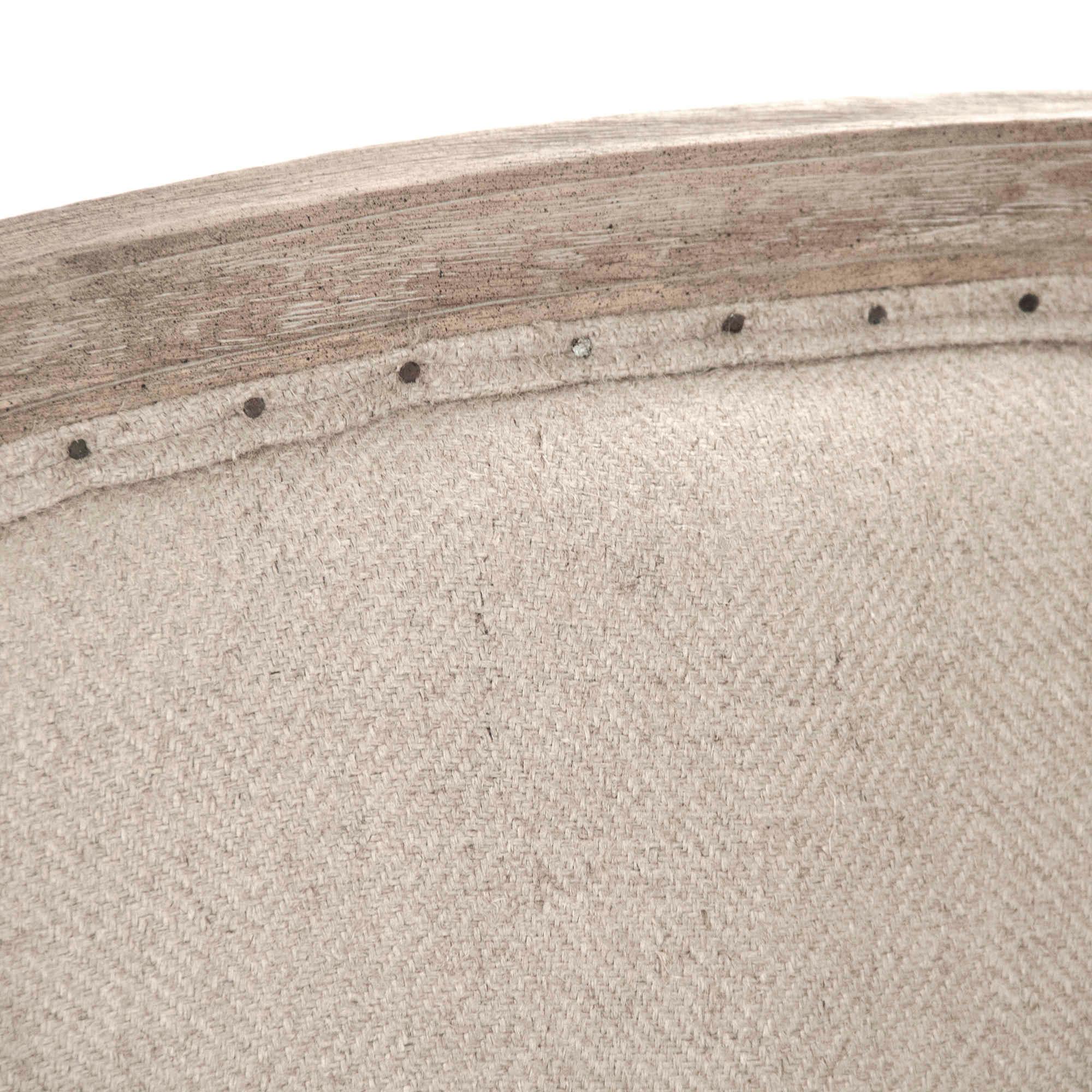 Zentique Maison Limed Grey Oak Beige Upholstered Sofa