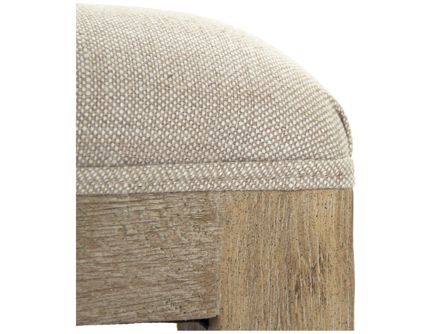 Zentique Cream Upholstered Tufted Ottoman