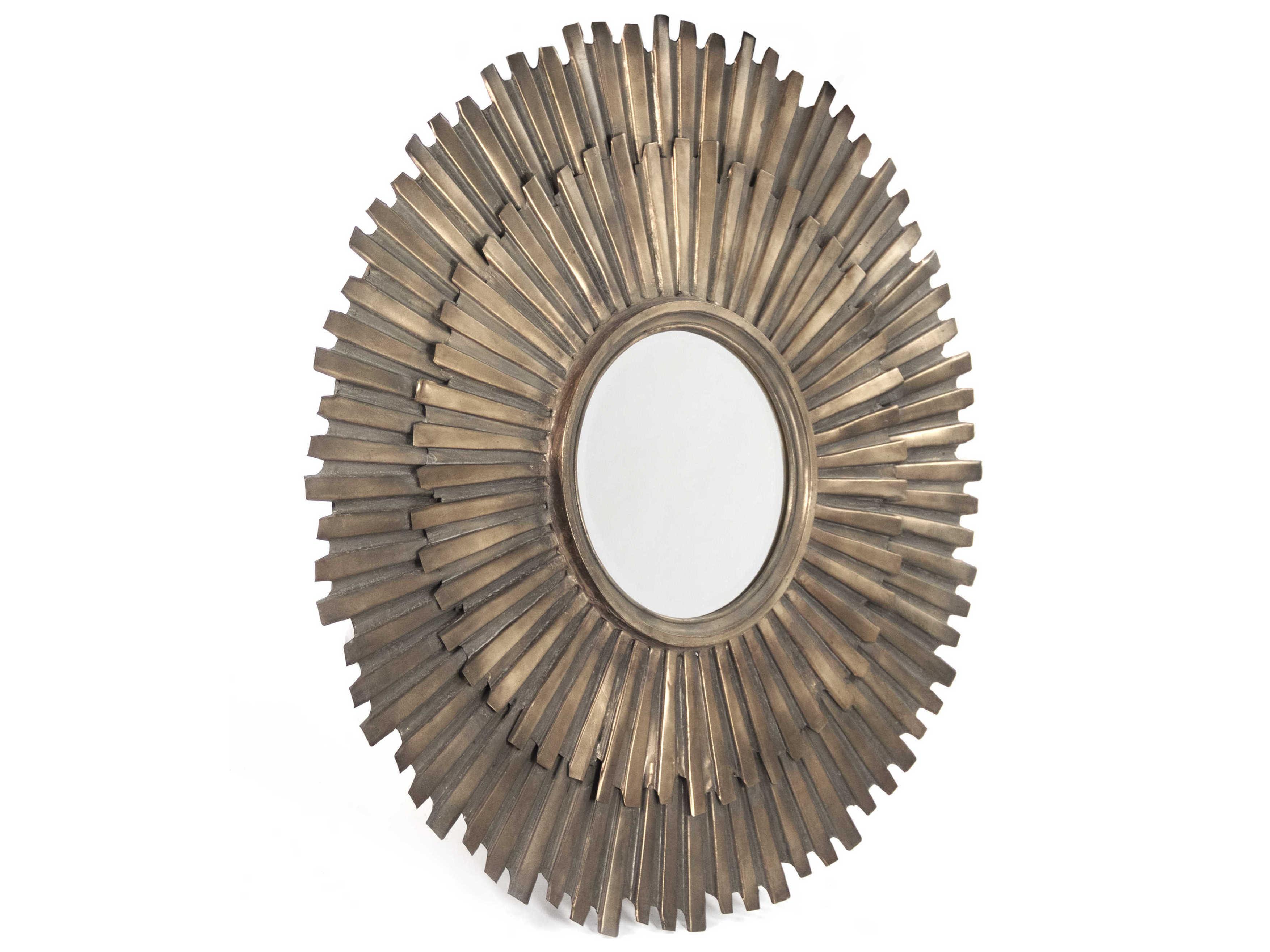 Zentique Daria Antique Gold Sunburst Wall Mirror