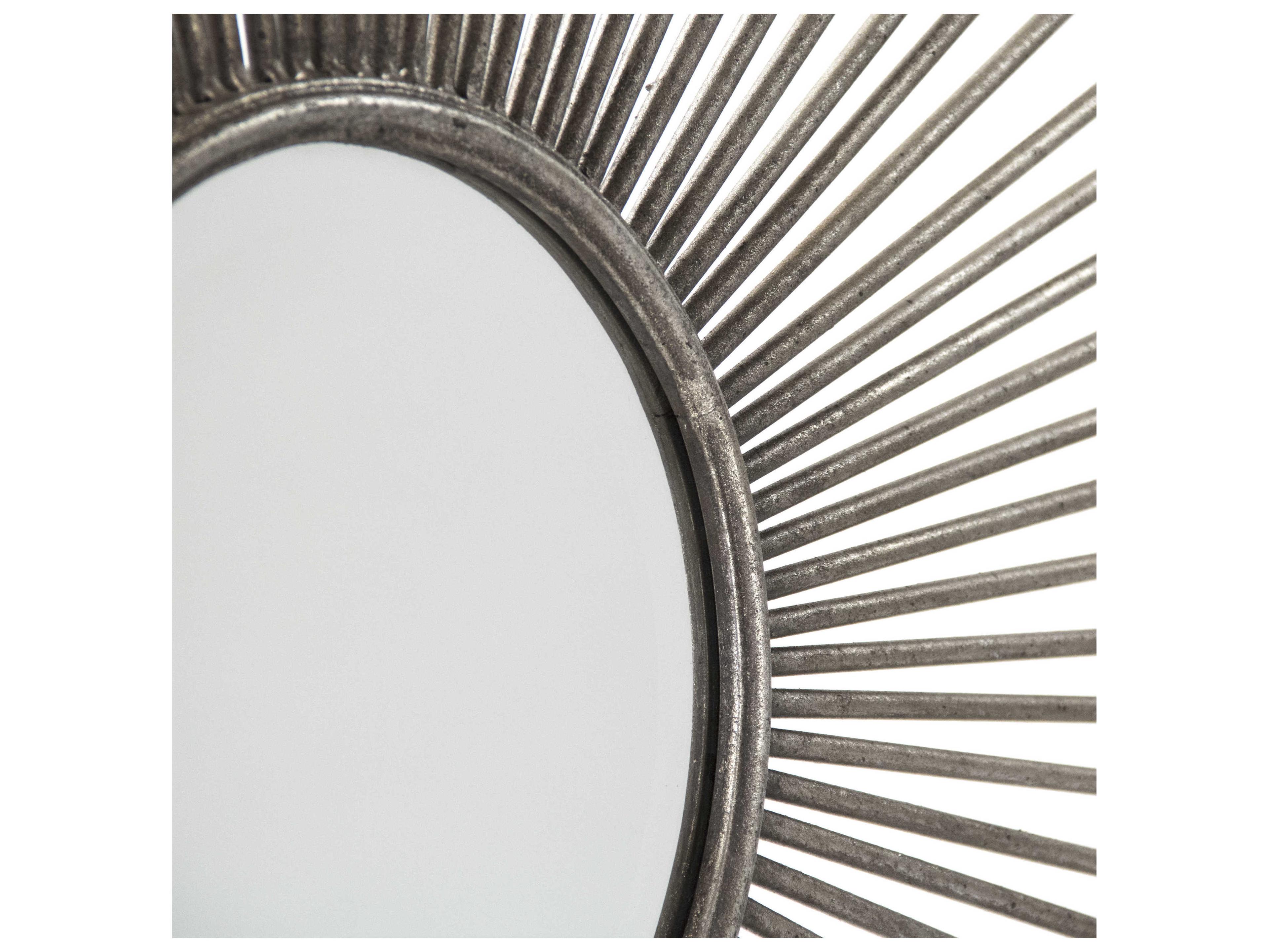 Zentique Konrad Distressed Silver Sunburst Wall Mirror