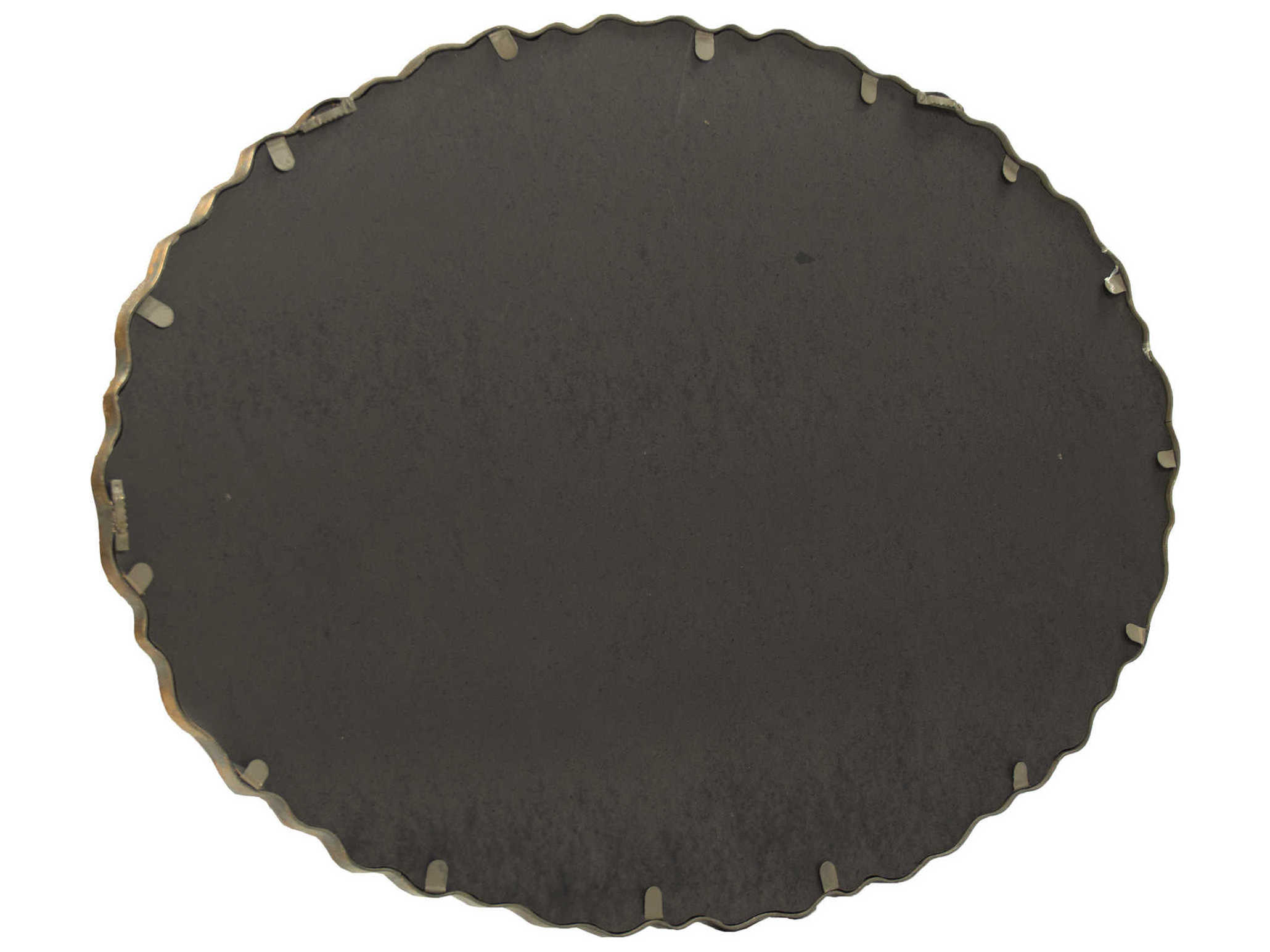 Zentique Aime Distressed Gold Oval Wall Mirror