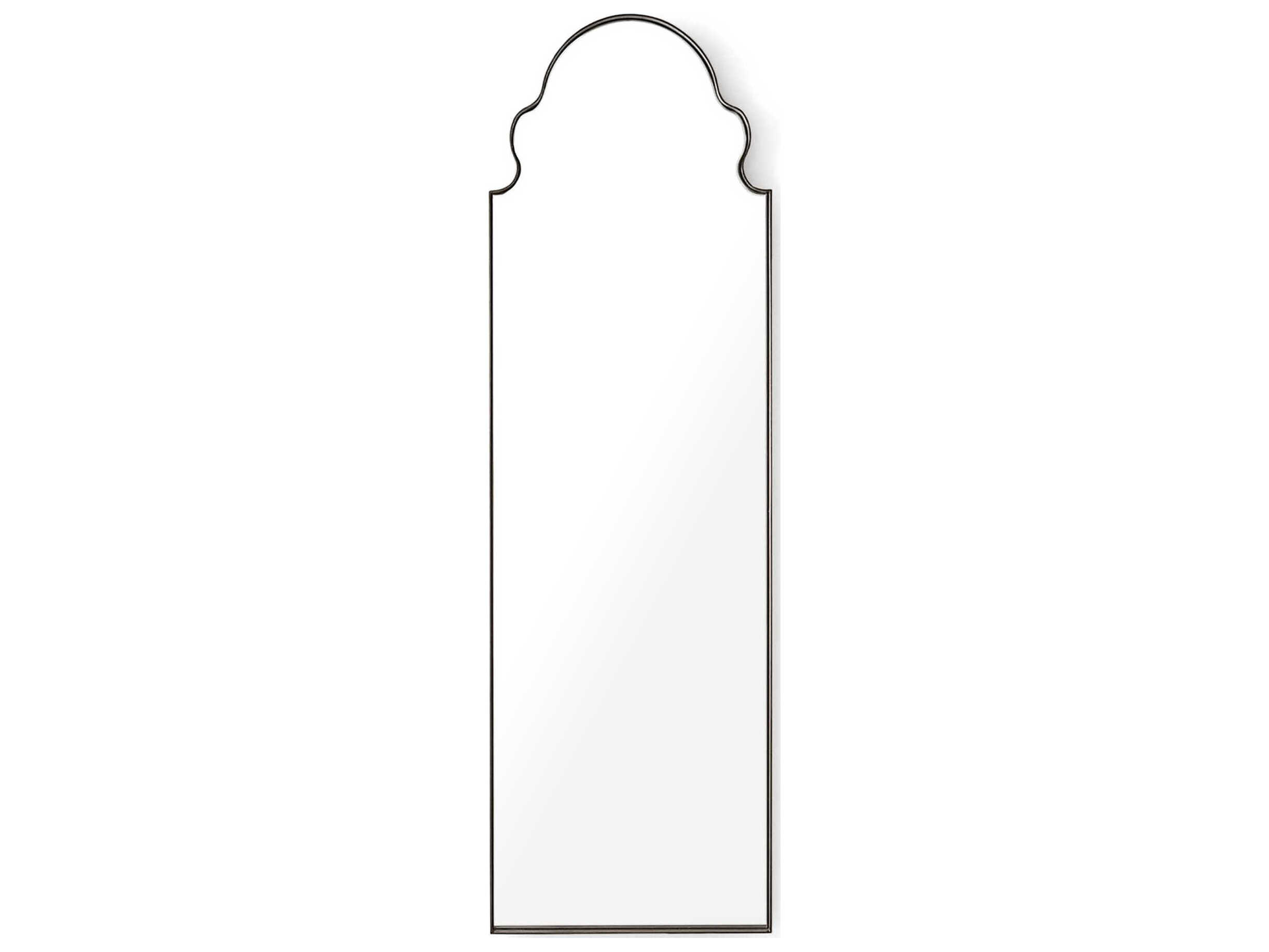 Zentique Phillipa Distressed Black Wall Mirror Vertical