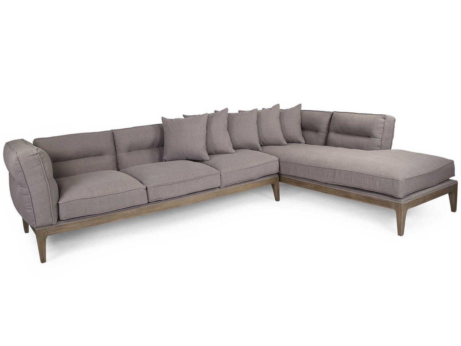 Zentique Louis Gray Upholstered Sectional Sofa
