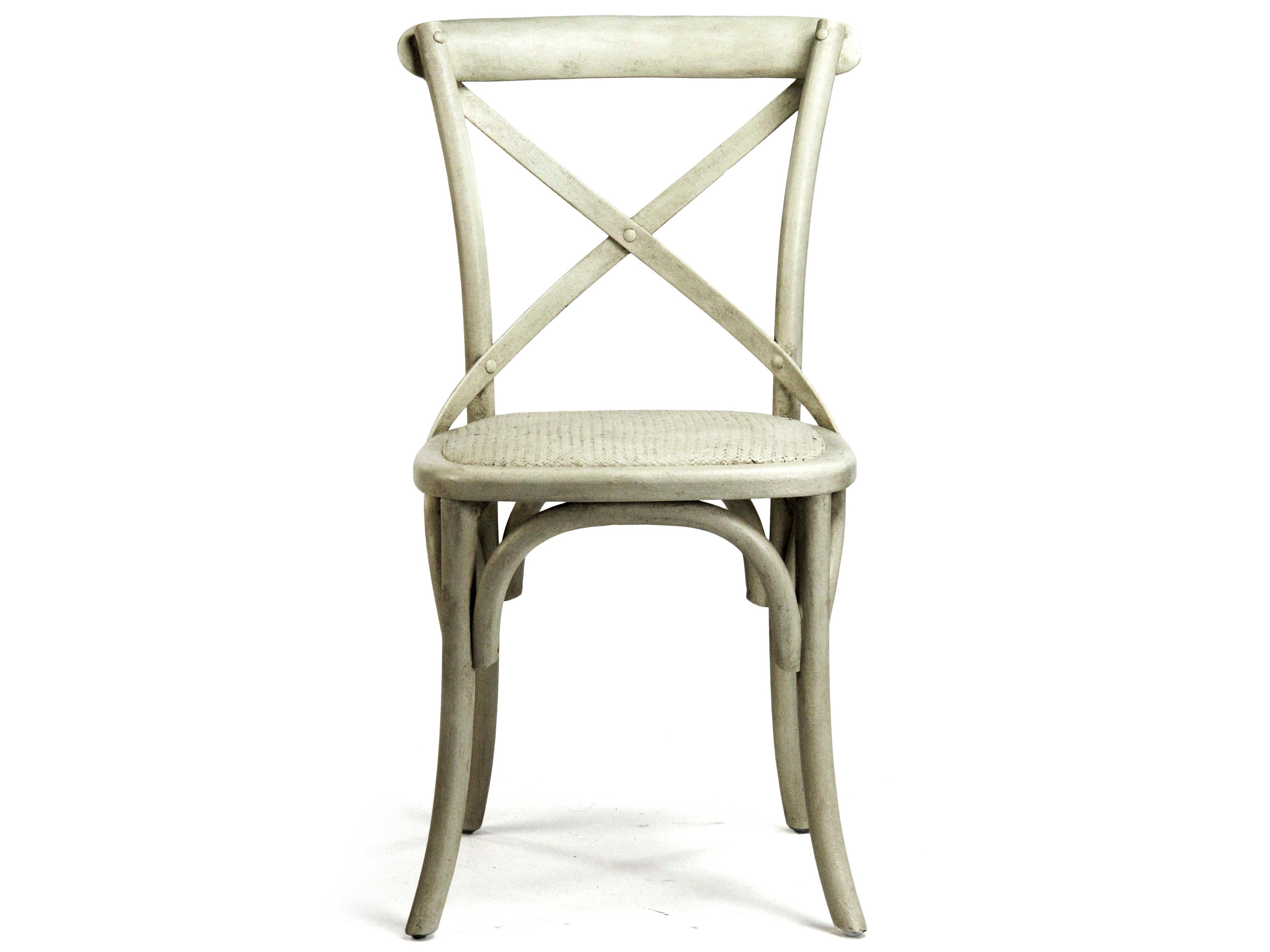 Zentique Parisienne Birch Wood White Side Dining Chair