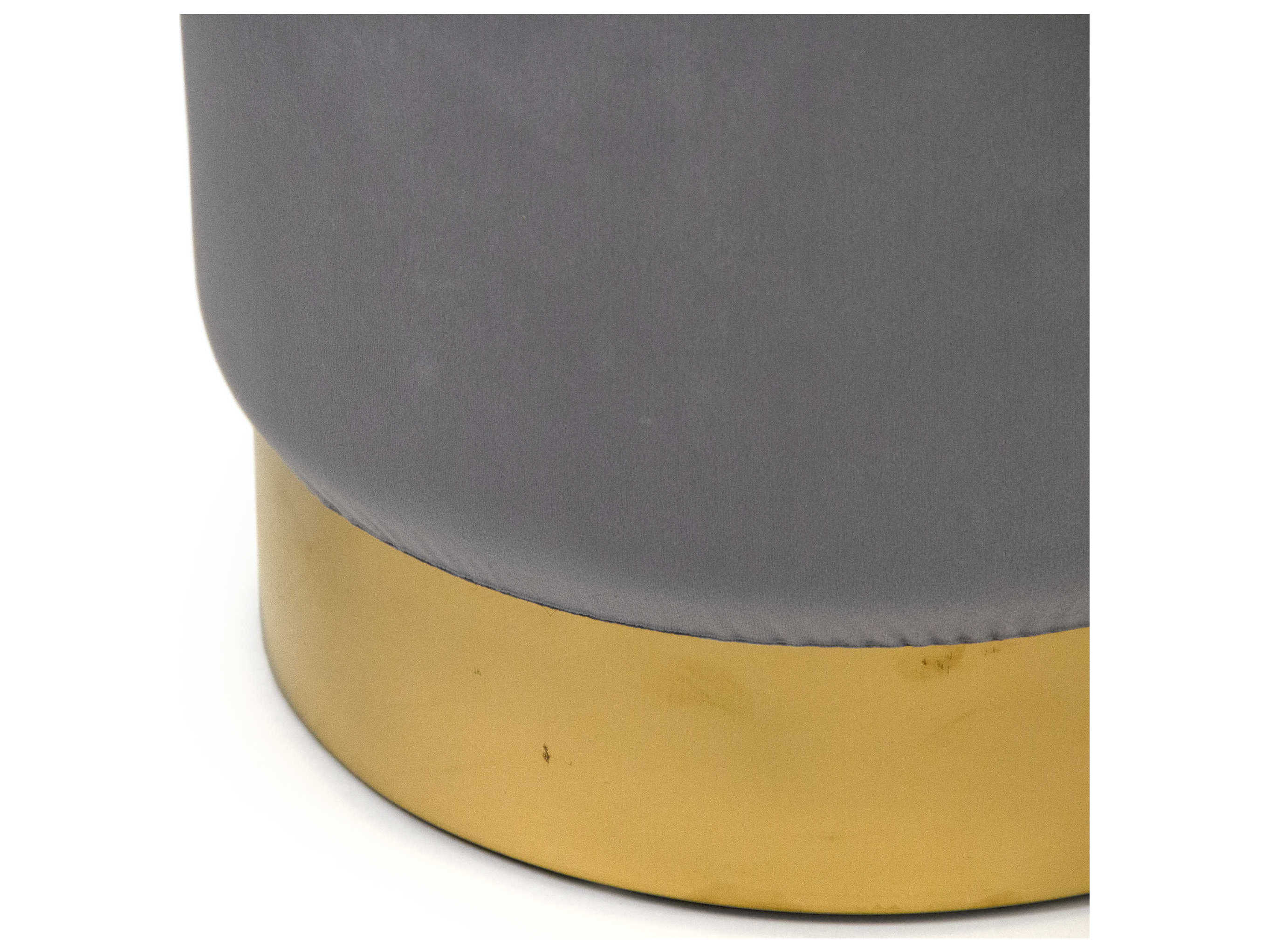 Zentique Pale Blue Upholstered Accent Stool
