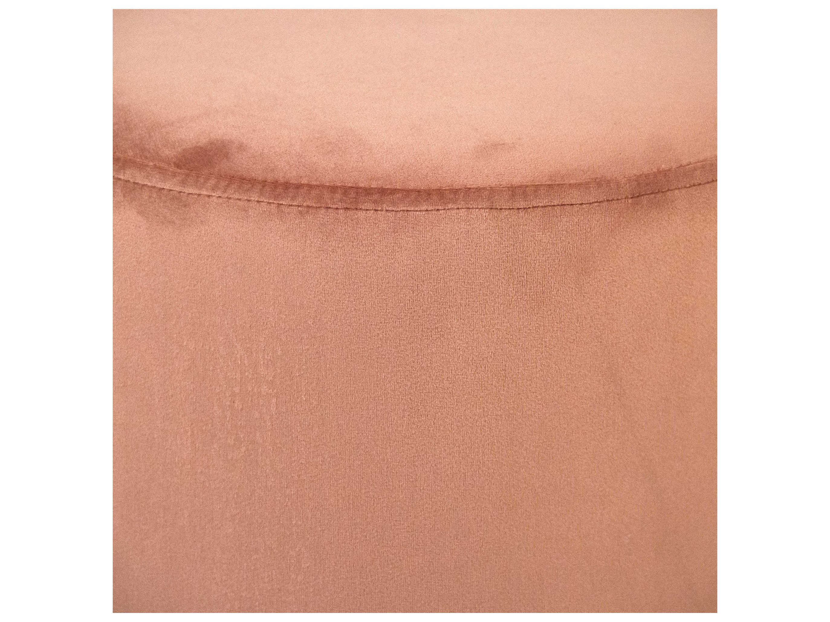 Zentique Rose Velvet Pink Upholstered Accent Stool