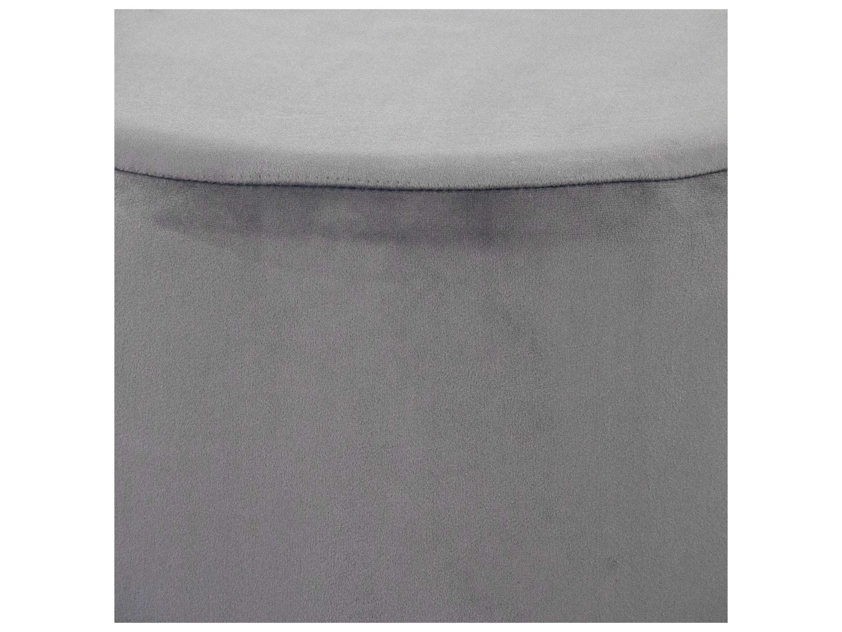 Zentique Pale Blue Velvet Upholstered Accent Stool