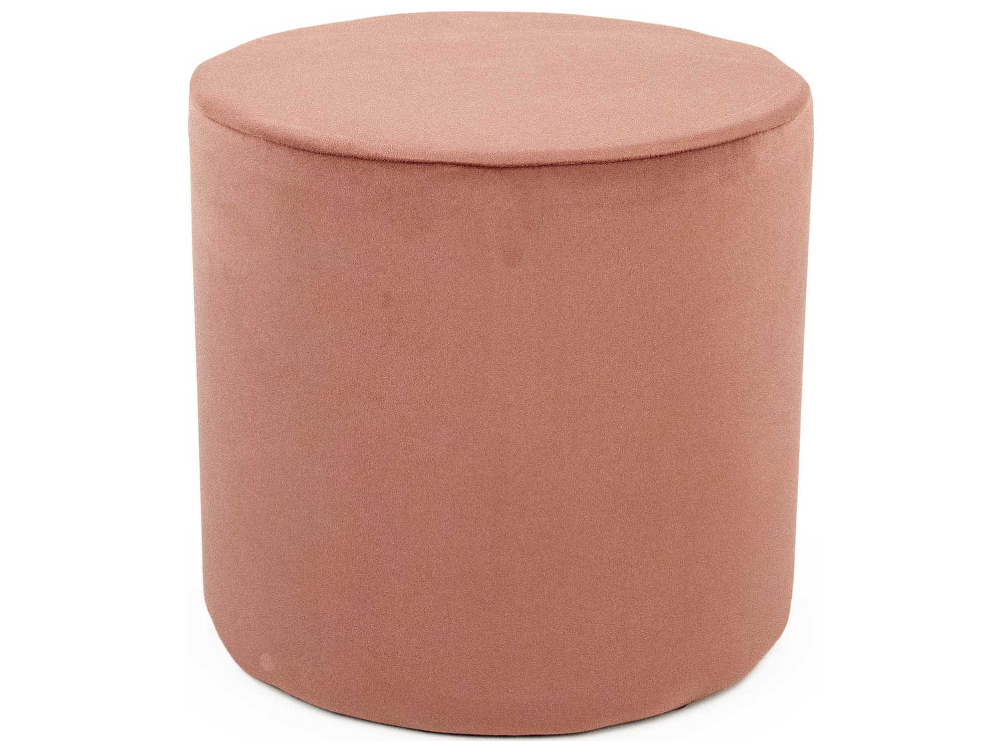 Zentique Mauve Rose Velvet Pink Upholstered Accent Stool