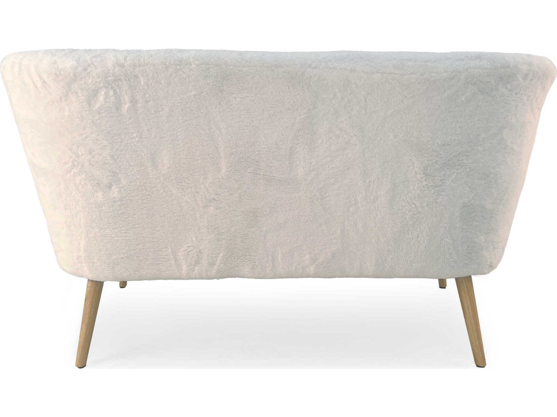 Zentique White Faux Fur Accent Bench