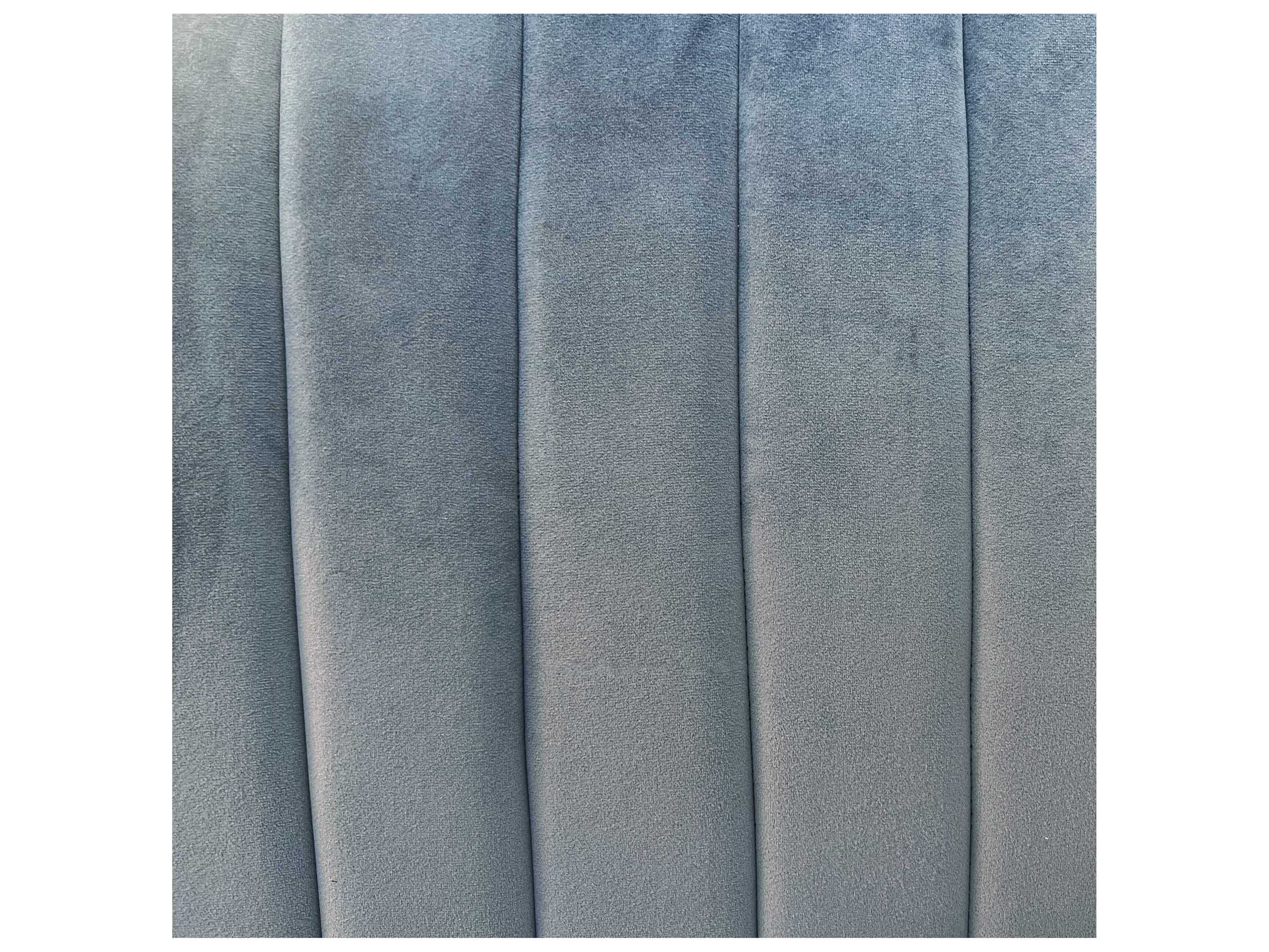 Zentique Pale Blue Velvet Upholstered Accent Bench