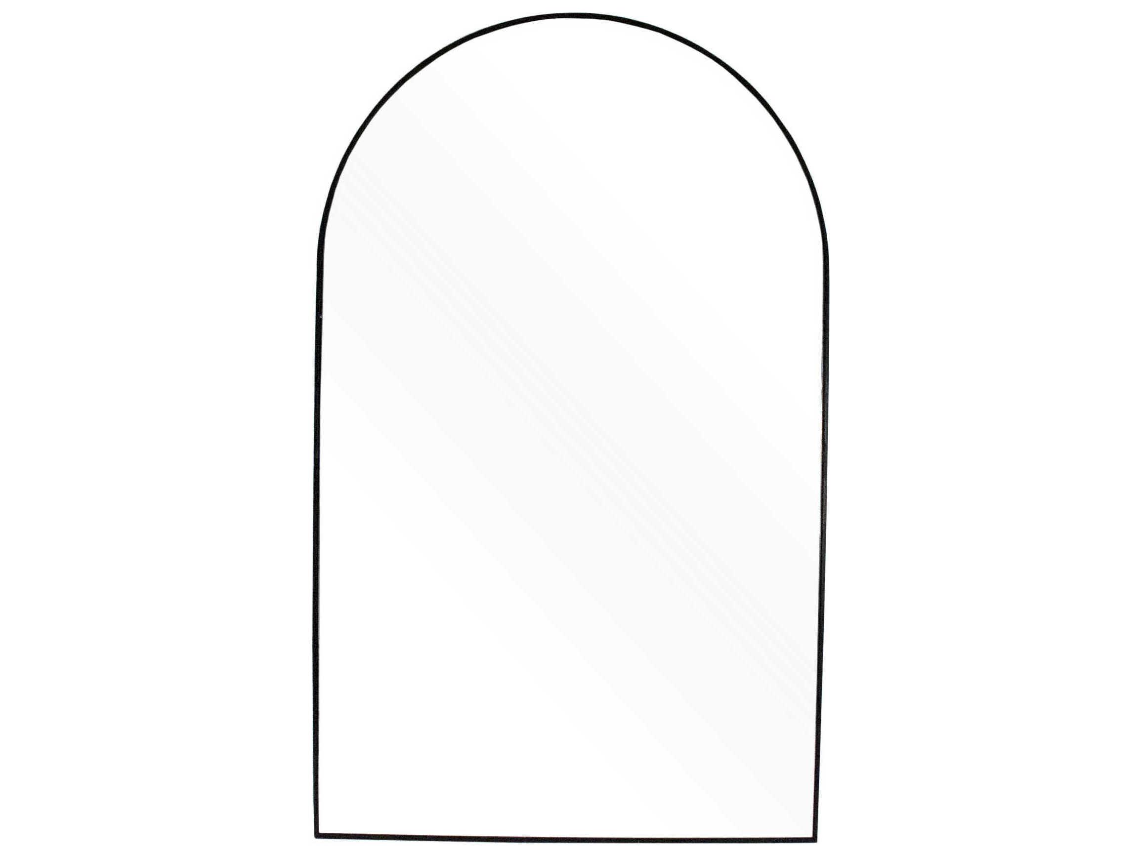 Zentique Iron Arched Black Wall Mirror Vertical