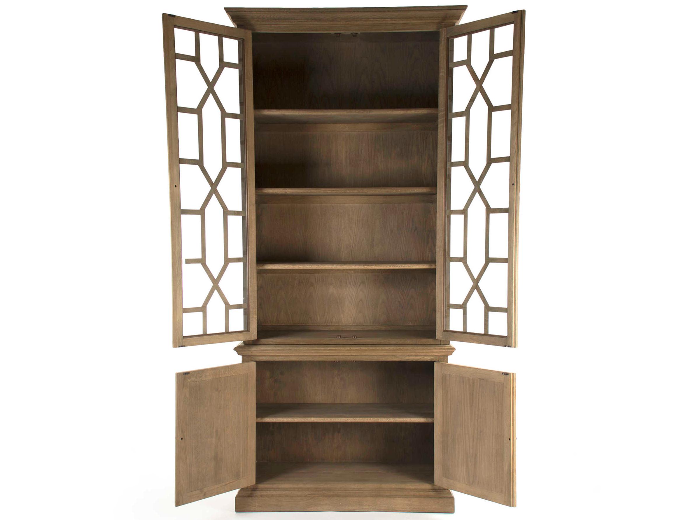 Zentique Oak Wood Reclaimed Display Cabinet