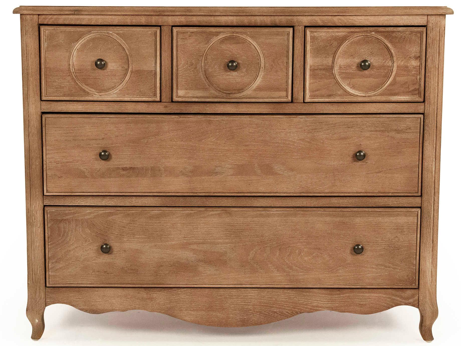 Zentique Edward 5-Drawers Oak Wood Dresser