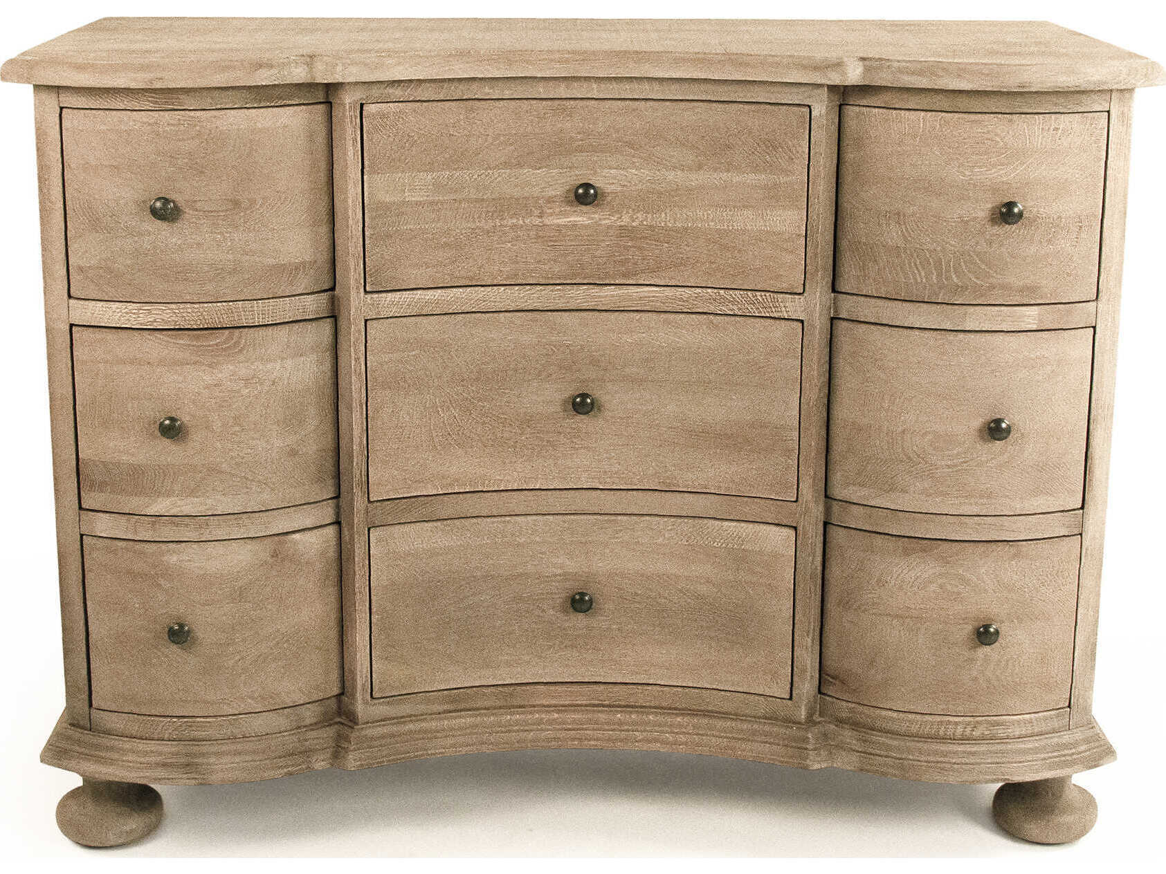 Zentique Frances Gray Oak Wood Dresser